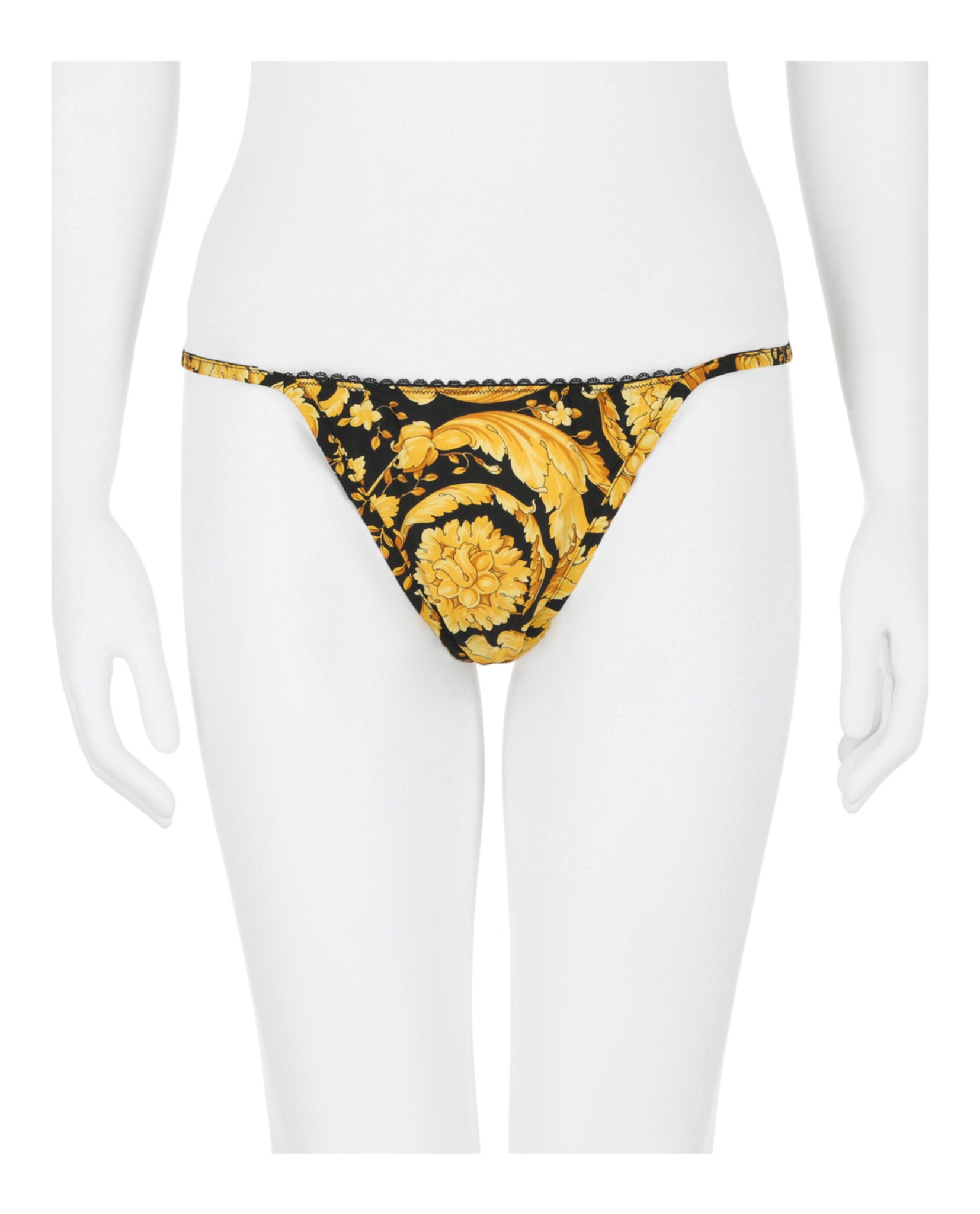 Versace Womens Barocco Silk Thong