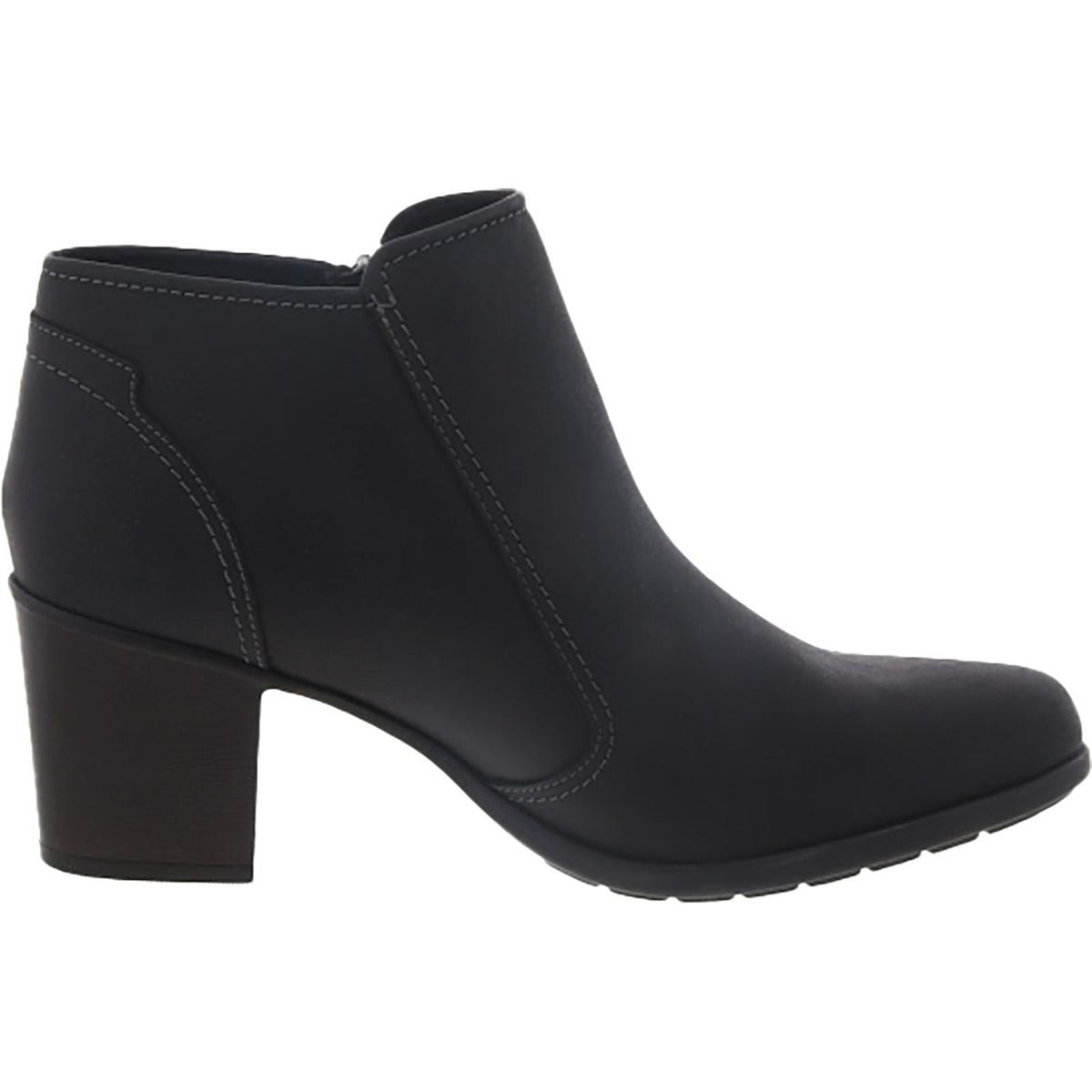 Womens Padded Insole Block Heel Ankle Boots