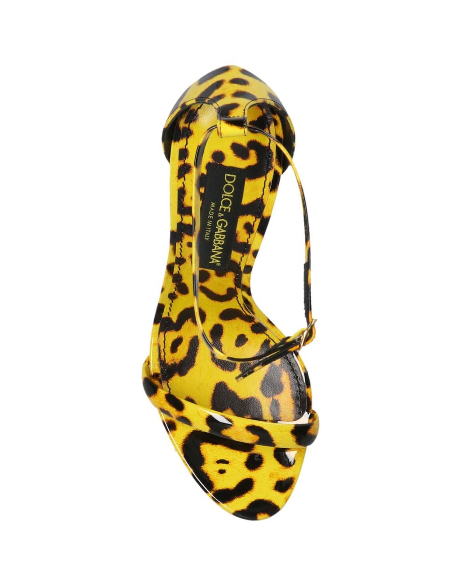 Dolce & Gabbana  So Kate 105 mm Leopard Print Ankle Strap Sandals