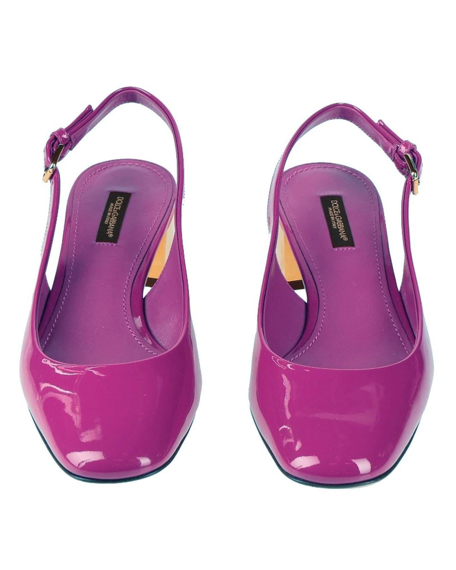 Dolce & Gabbana  Slingback Pumps Magenta Patent Leather