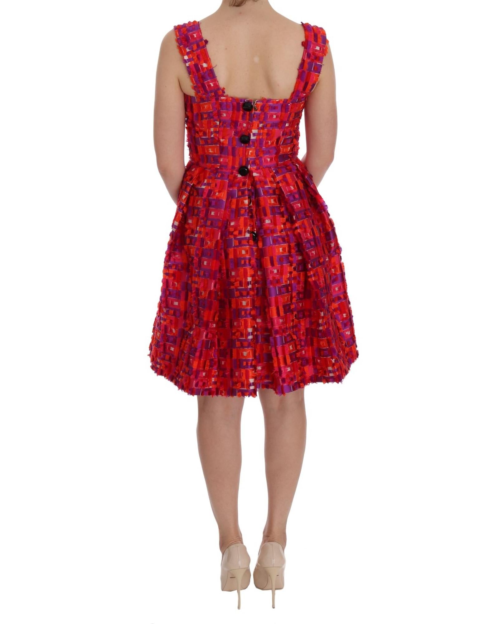 Dolce & Gabbana  Women's Orange Floral Printed Mini Dress