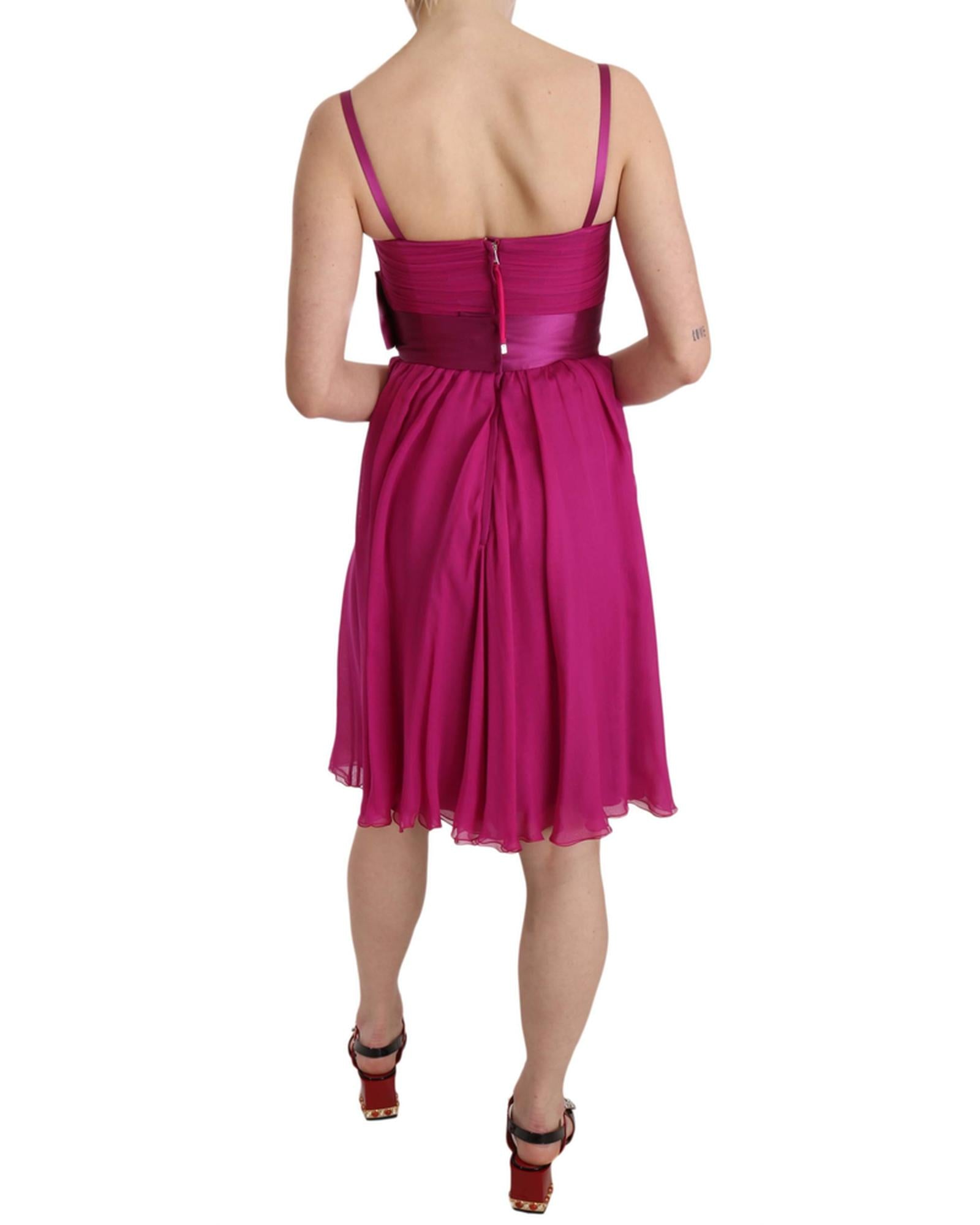 Dolce & Gabbana  Strapless Bow Dress Fuchsia