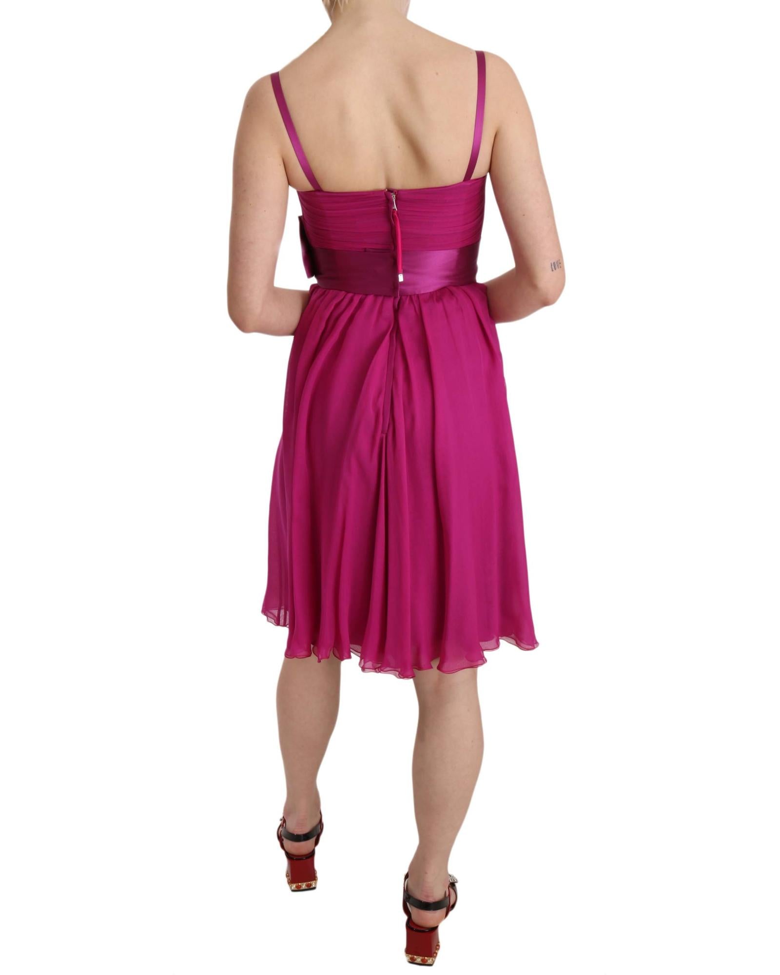 Dolce & Gabbana  Strapless Bow Dress Fuchsia