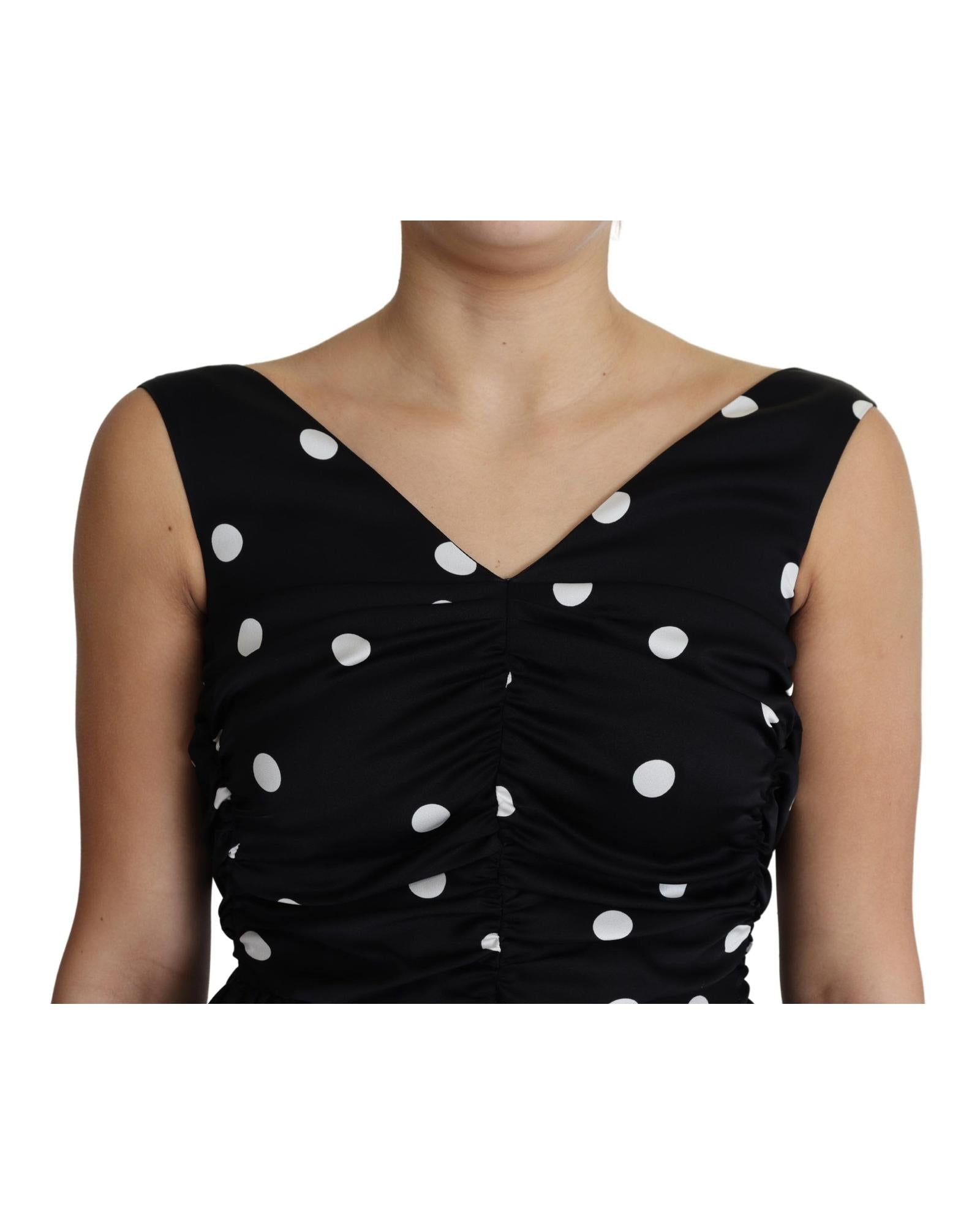 Dolce & Gabbana  Women's Black Polka Dot Mini Dress