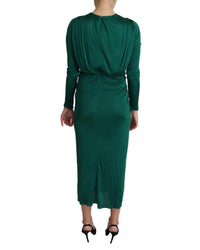 Dolce & Gabbana Emerald  Fitted Silhouette Midi Dress15