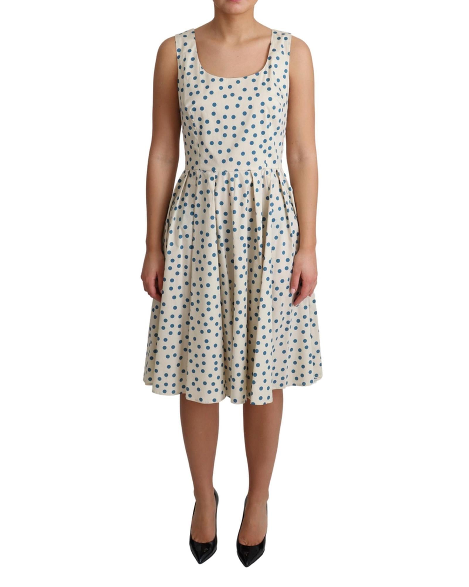 Dolce & Gabbana Dotted Cotton A-Line Dress10