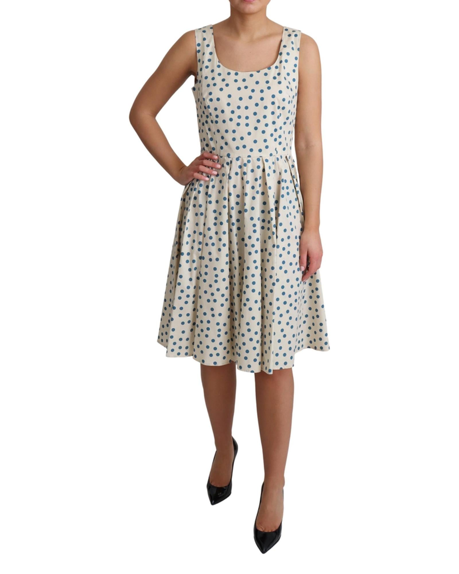 Dolce & Gabbana Dotted Cotton A-Line Dress12