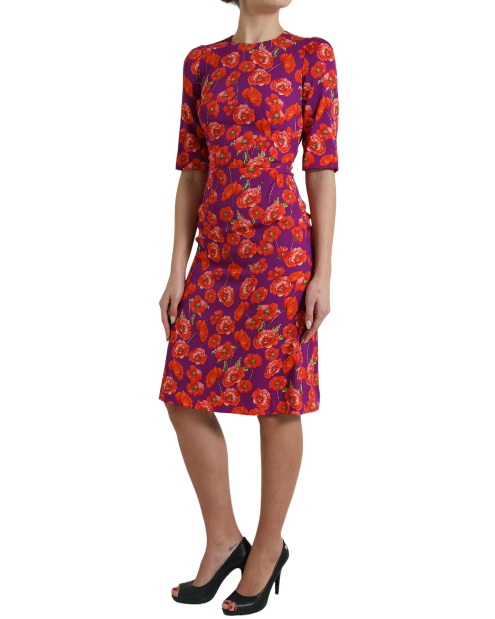 Dolce & Gabbana Floral Print Silk Charmeuse Dress2