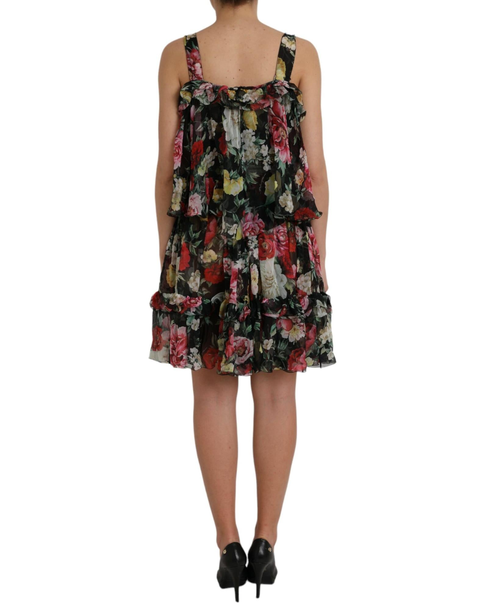 Dolce & Gabbana  Women's Floral Print Silk Chiffon Dress