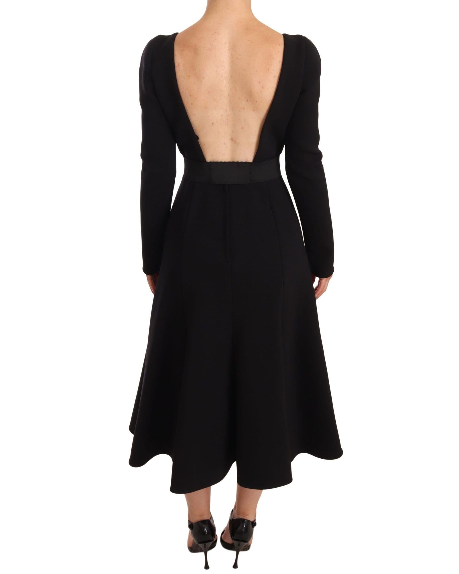 Dolce & Gabbana  Black Midi Dress