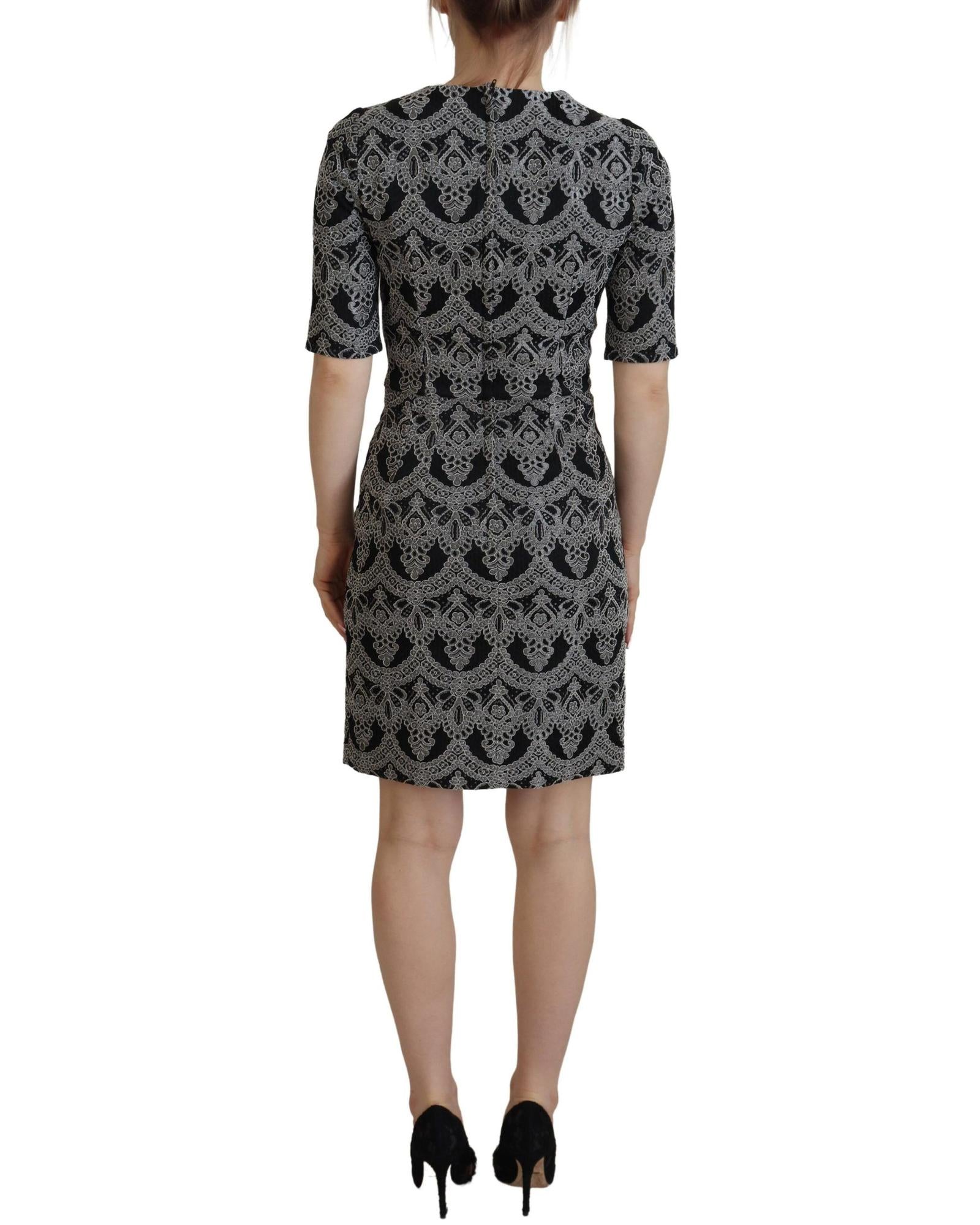 Dolce & Gabbana Jacquard Sheath Bodycon Dress8