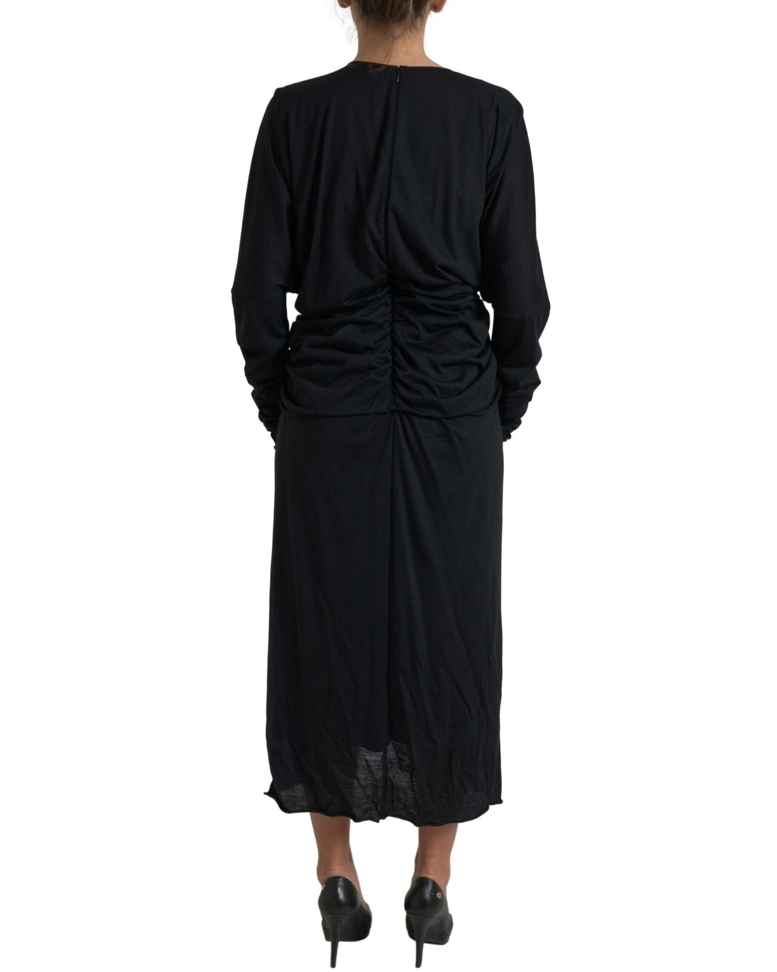 Dolce & Gabbana Wool Sheath Wrap Dress3