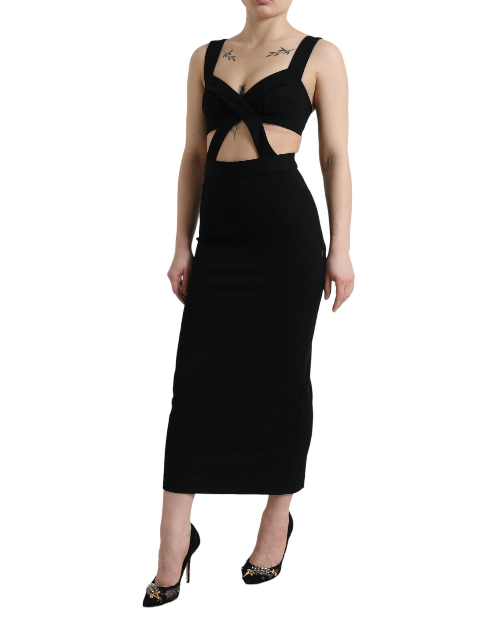 Dolce & Gabbana Cut Out Sleeveless Midi Dress2