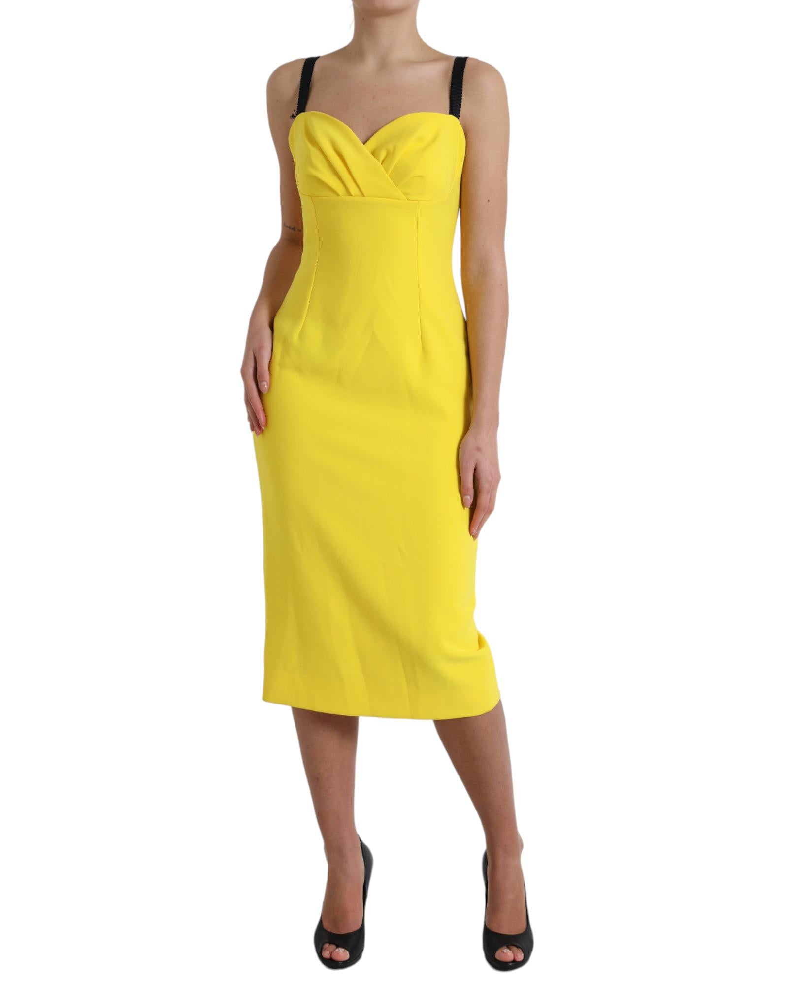 Dolce & Gabbana  Women's Yellow Midi Dress