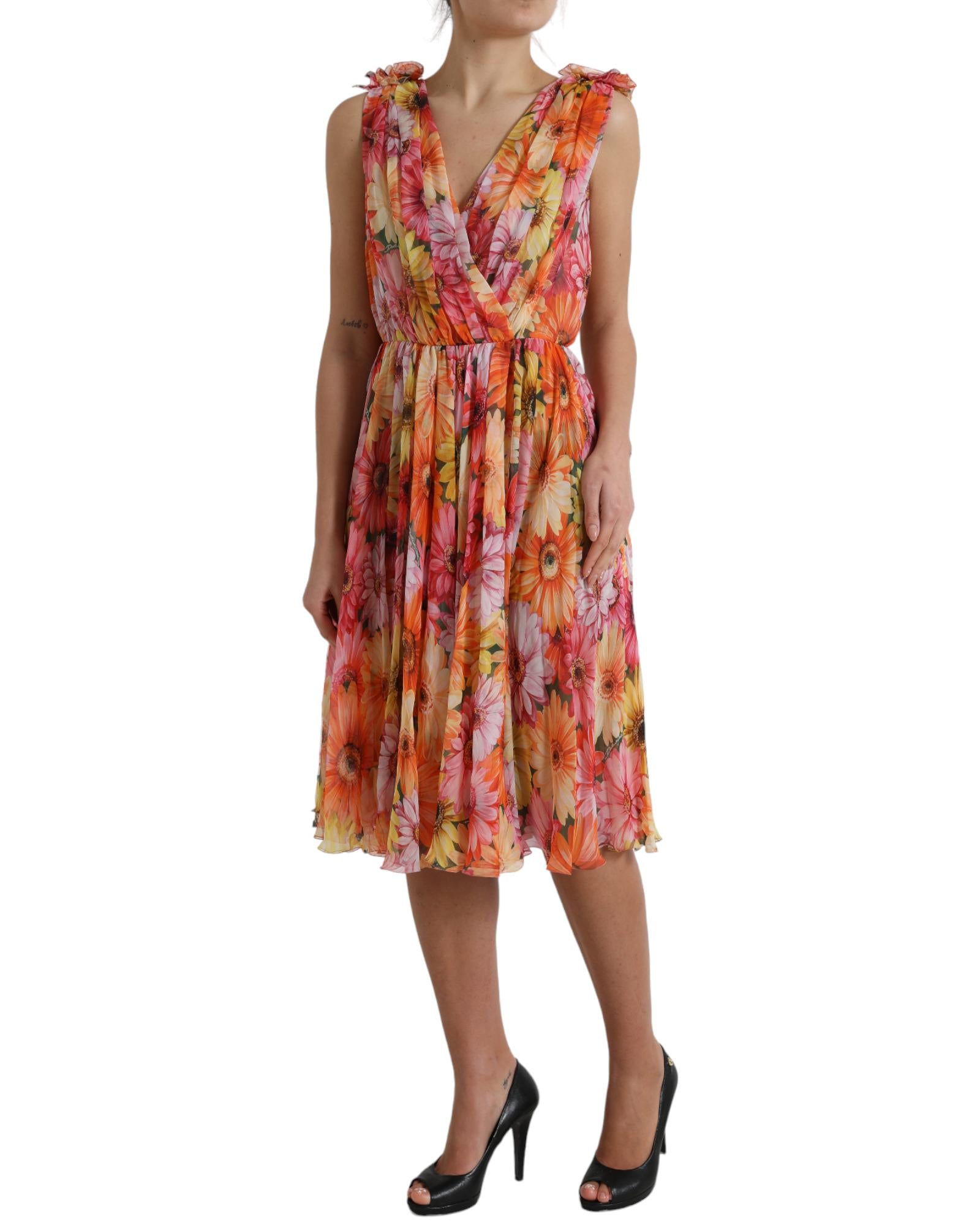 Dolce & Gabbana Floral Printed Silk Midi Dress2