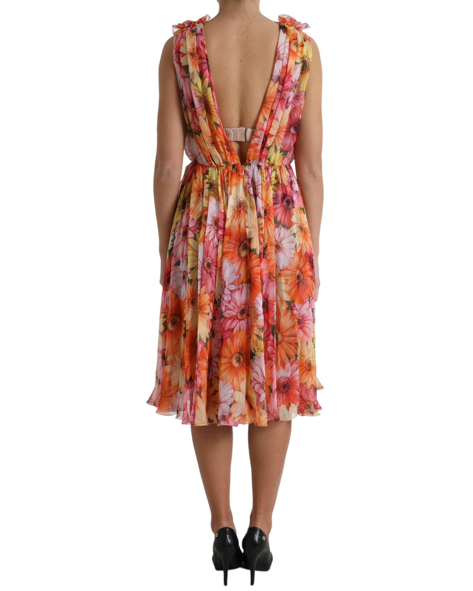 Dolce & Gabbana Floral Printed Silk Midi Dress3