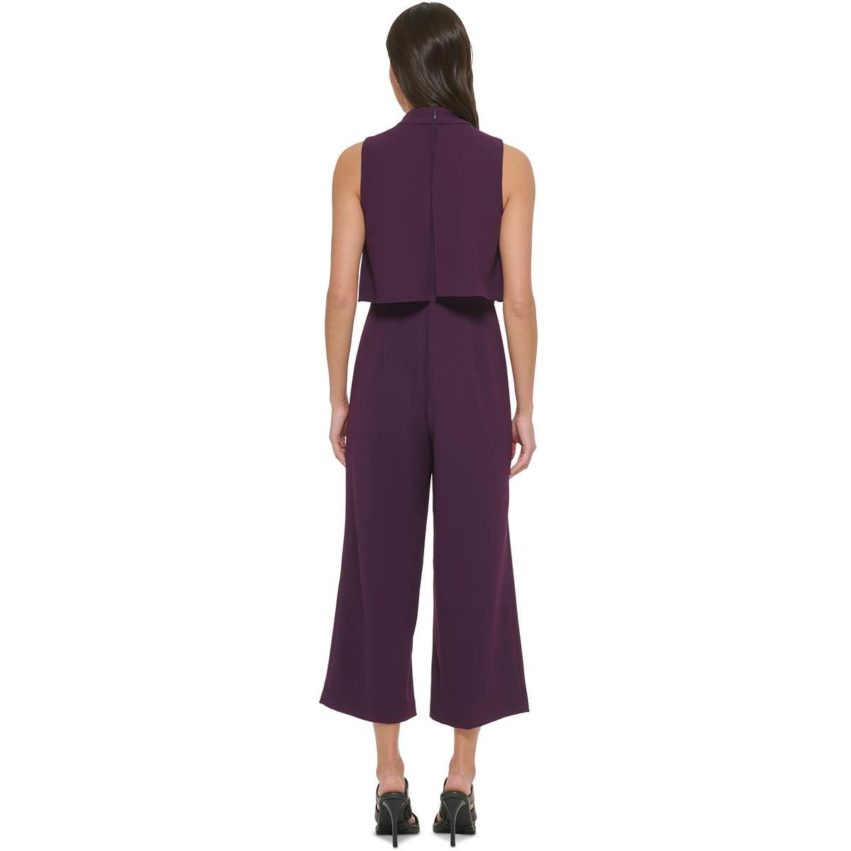 Womens Drapey Crepe Jumpsuit