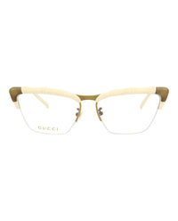 Gucci Womens Cat Eye White White Transparent Fashion Designer Eyewear1