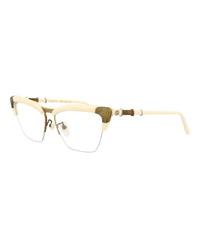 Gucci Womens Cat Eye White White Transparent Fashion Designer Eyewear2