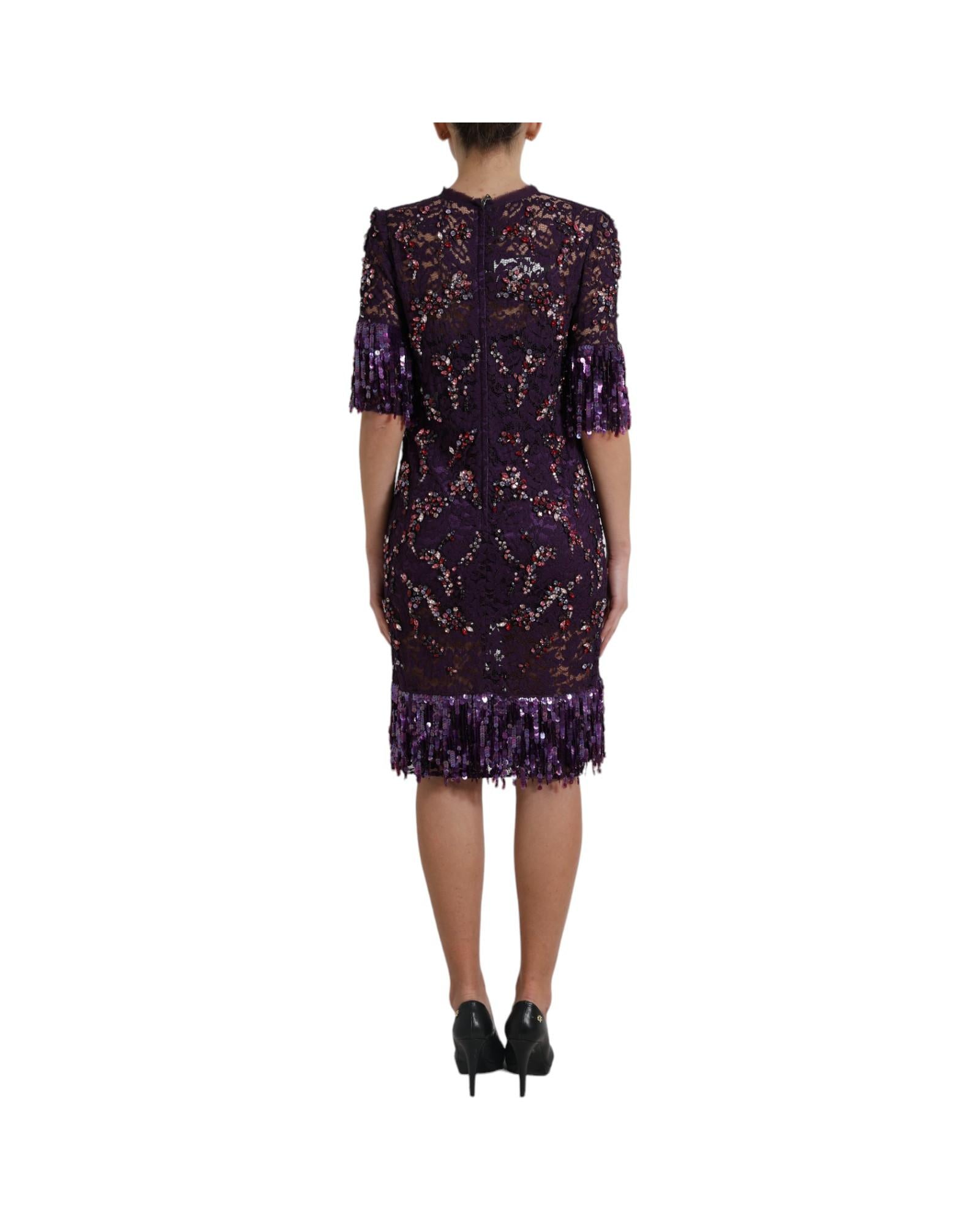 Dolce & Gabbana  Sequined Lace Dress