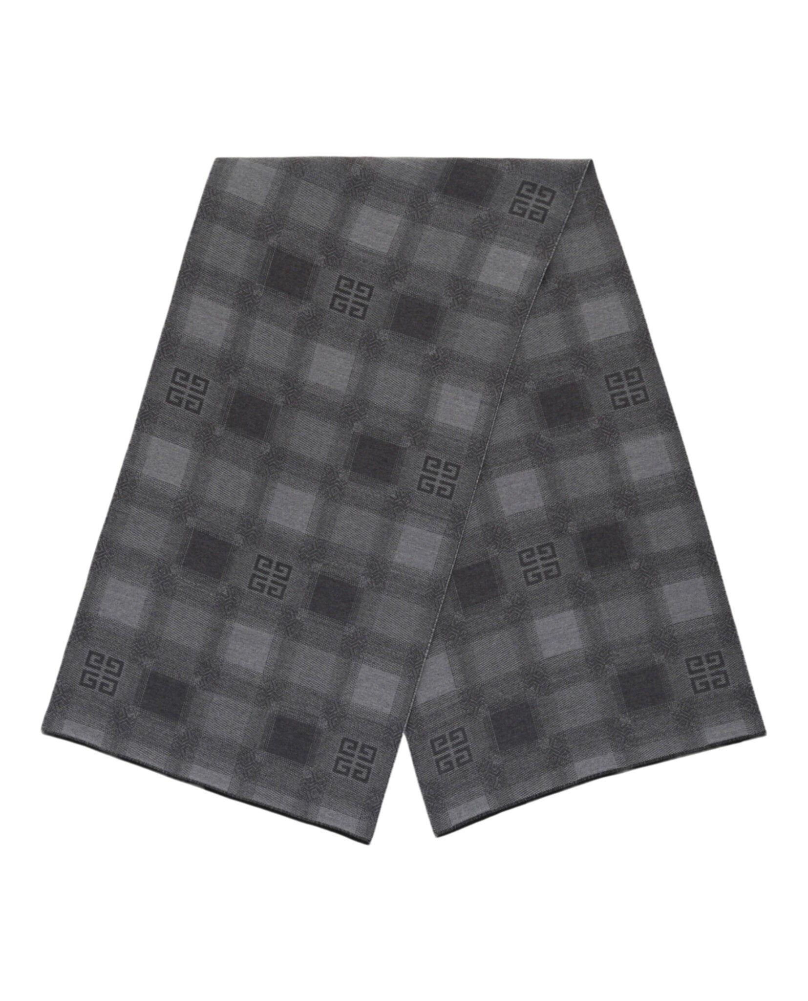 Givenchy Unisex-Adult Plaid 4G Logo Scarf