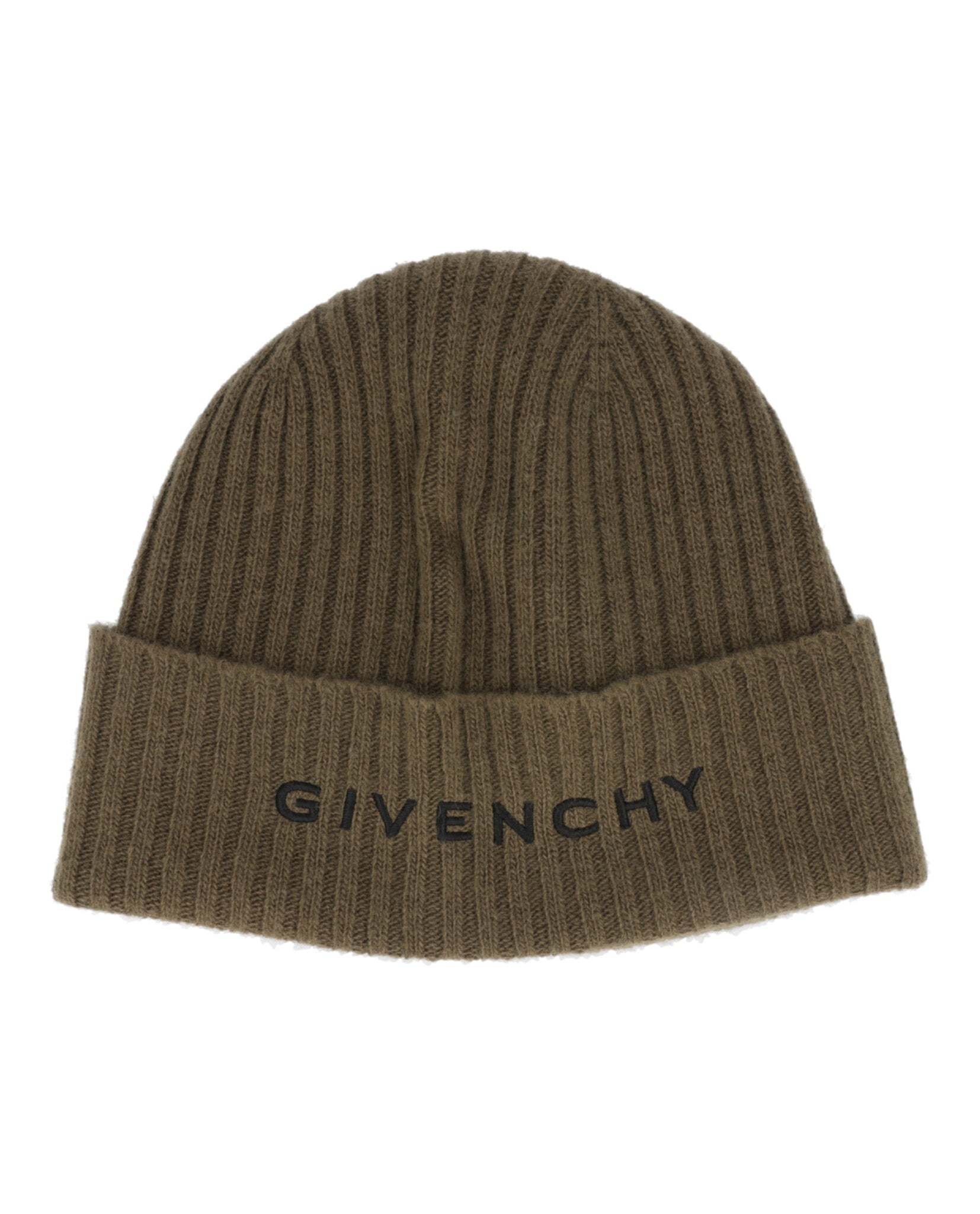 Givenchy Mens Ribbed Embroidered Logo Beanie