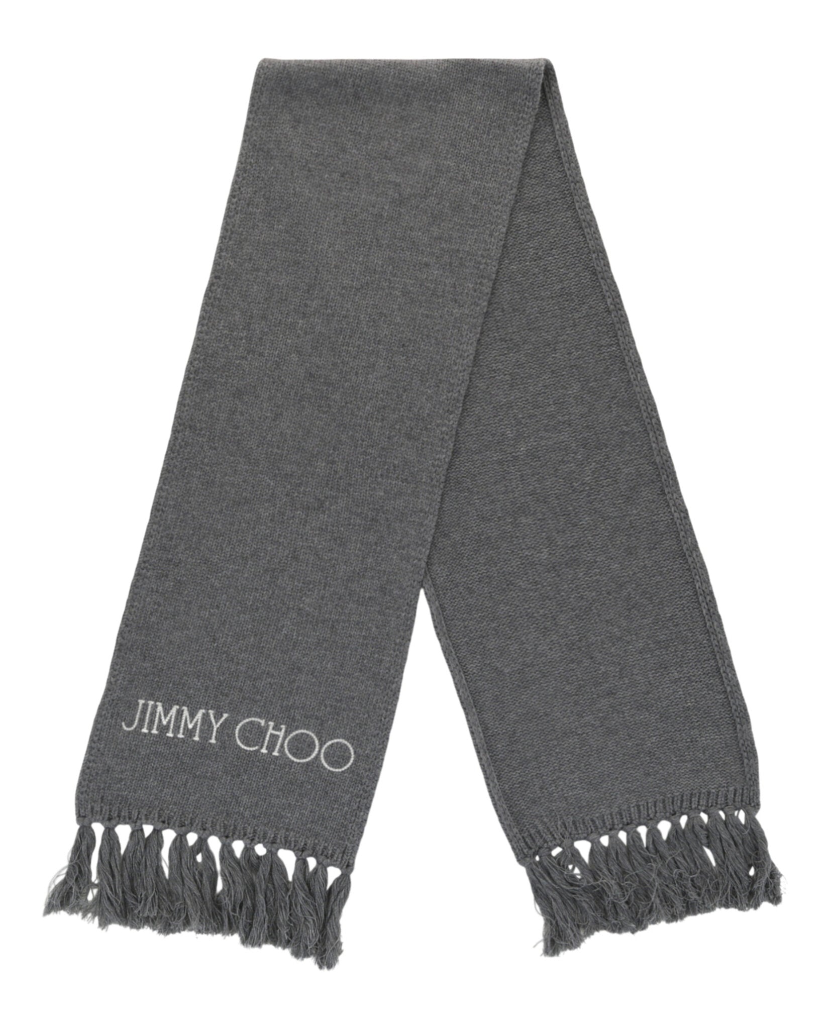 Jimmy Choo Womens Wool Logo Scarf