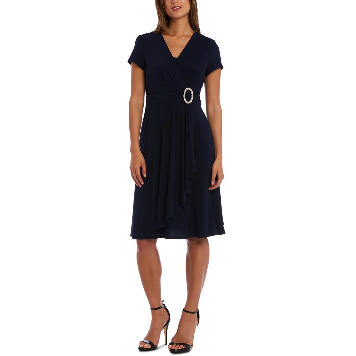 Womens Matte Jersey Knee-Length Cocktail And Party Dress