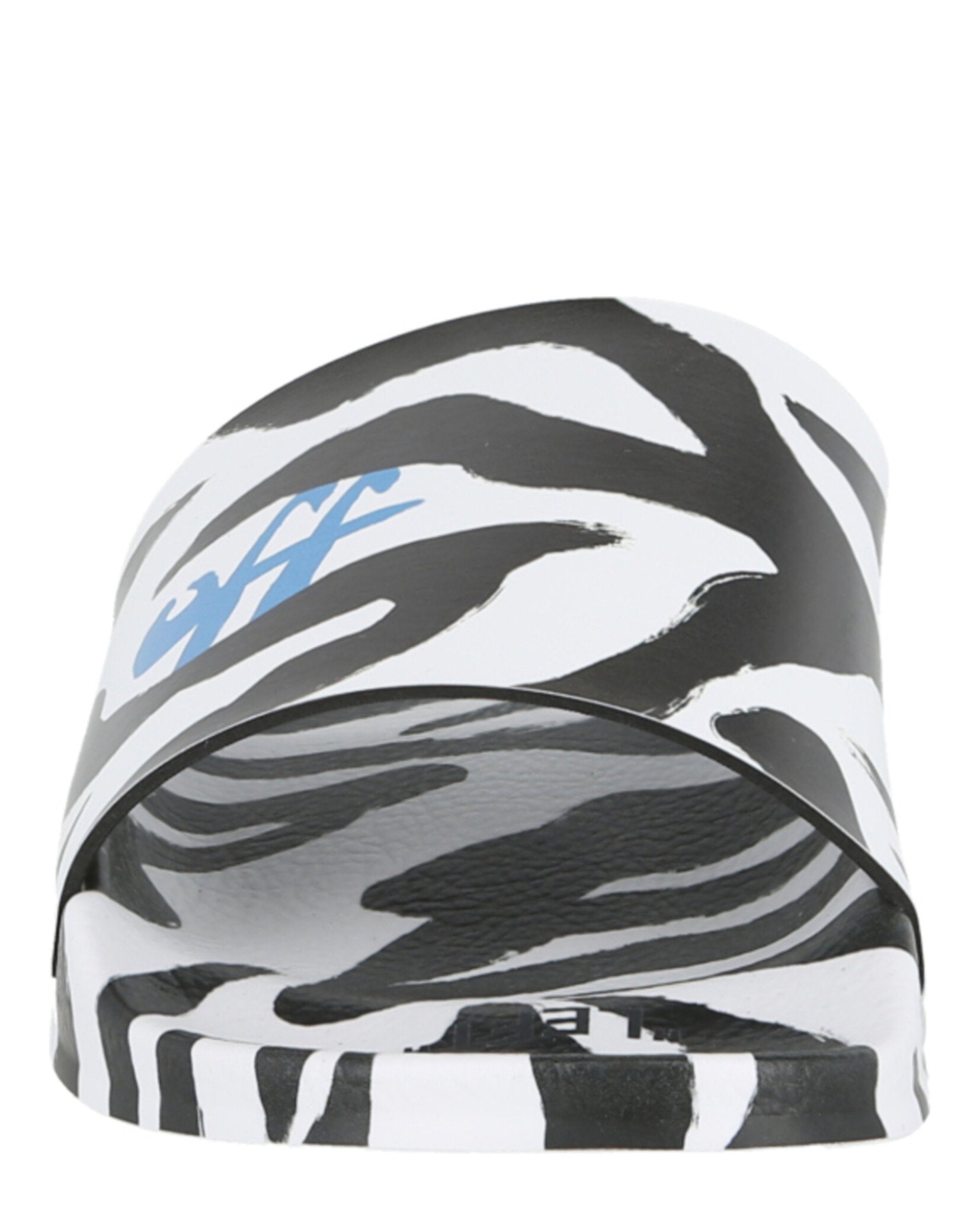 Off-White Womens Zebra Print Pool Slides