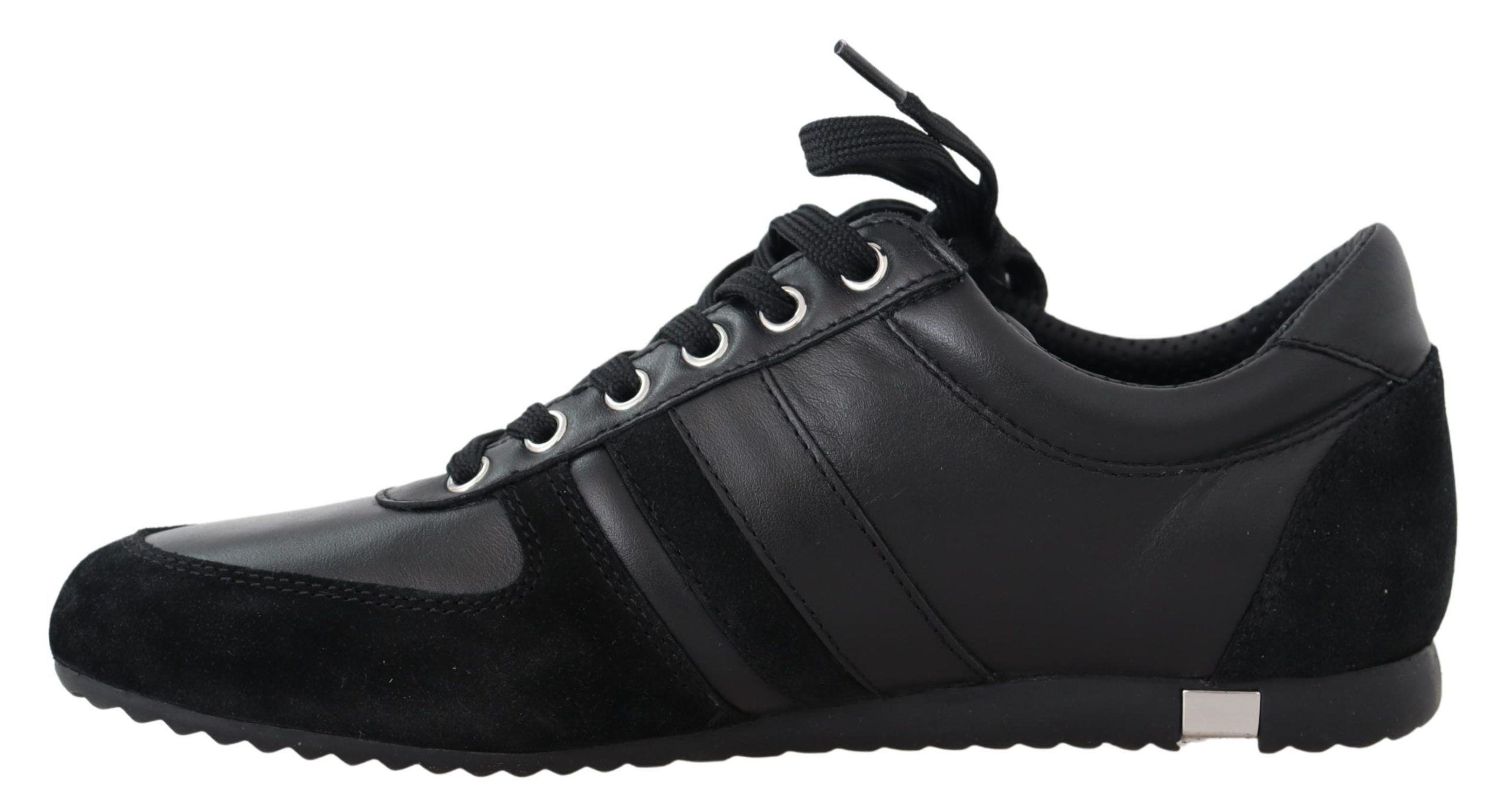 Dolce & Gabbana Elegant Black Leather Sport Men's Sneakers