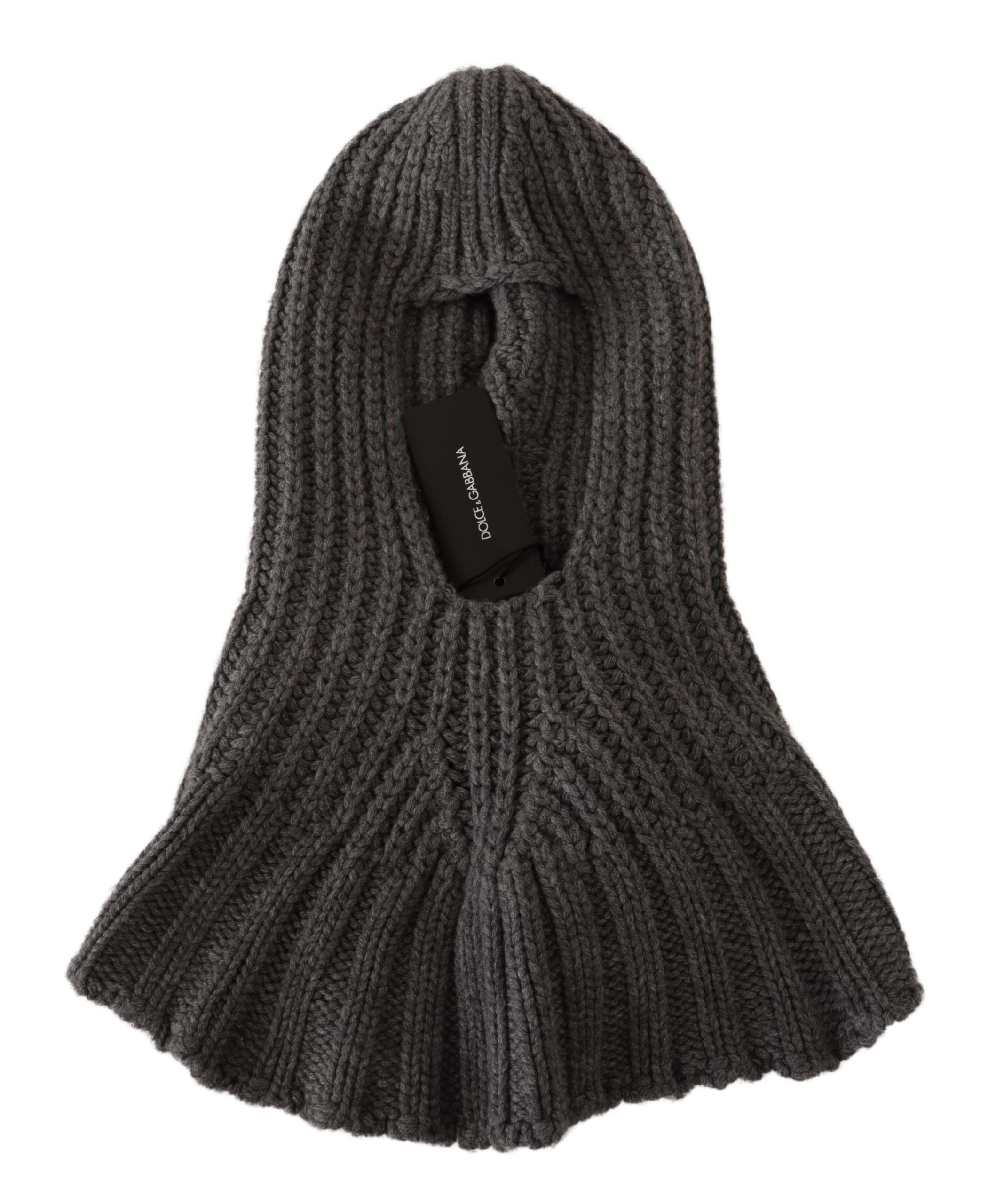 Dolce & Gabbana Elegant Cashmere Hood Scarf in Women's Gray