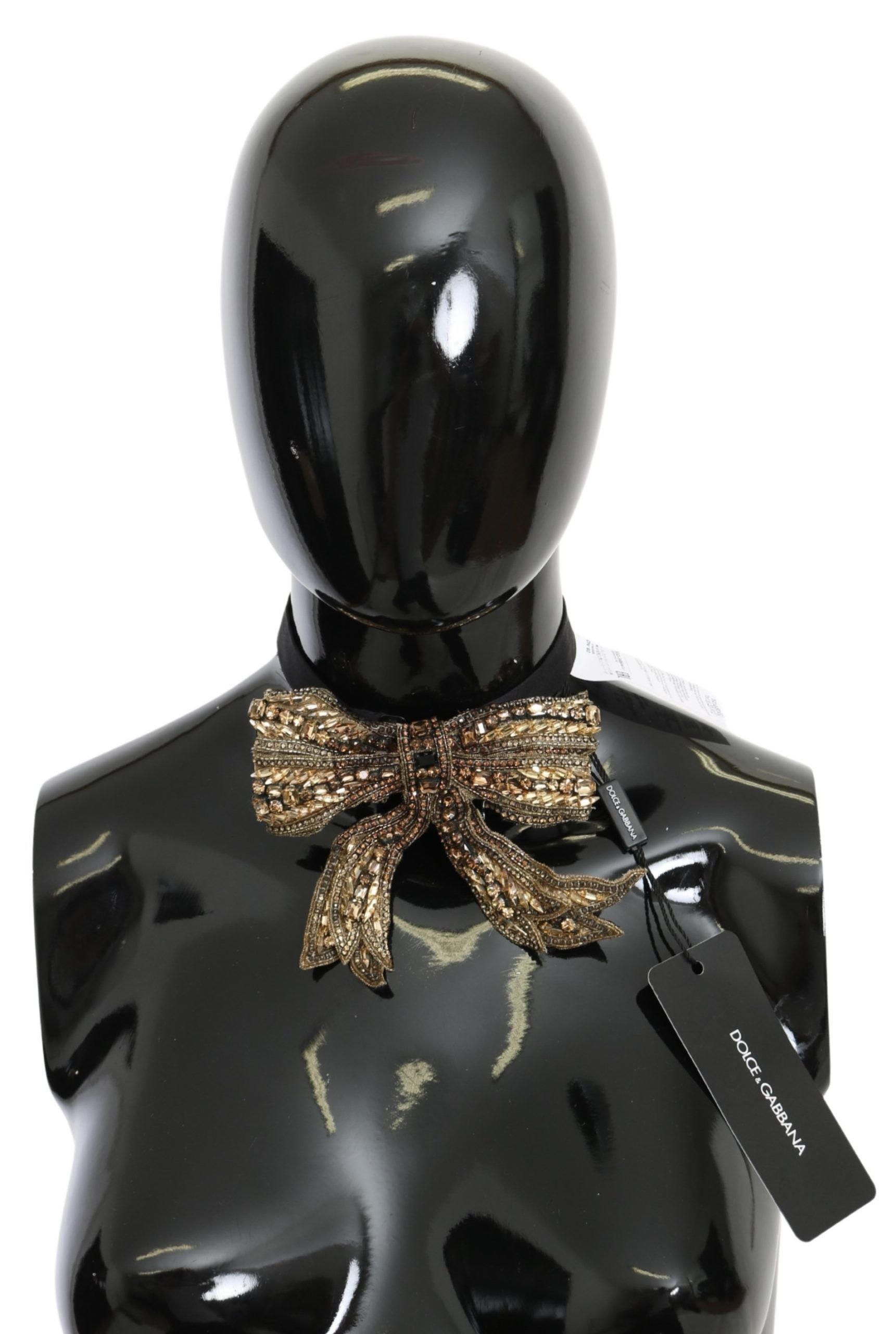 Dolce & Gabbana Elegant Silk Gold Bowtie - Dazzle in Women's Style