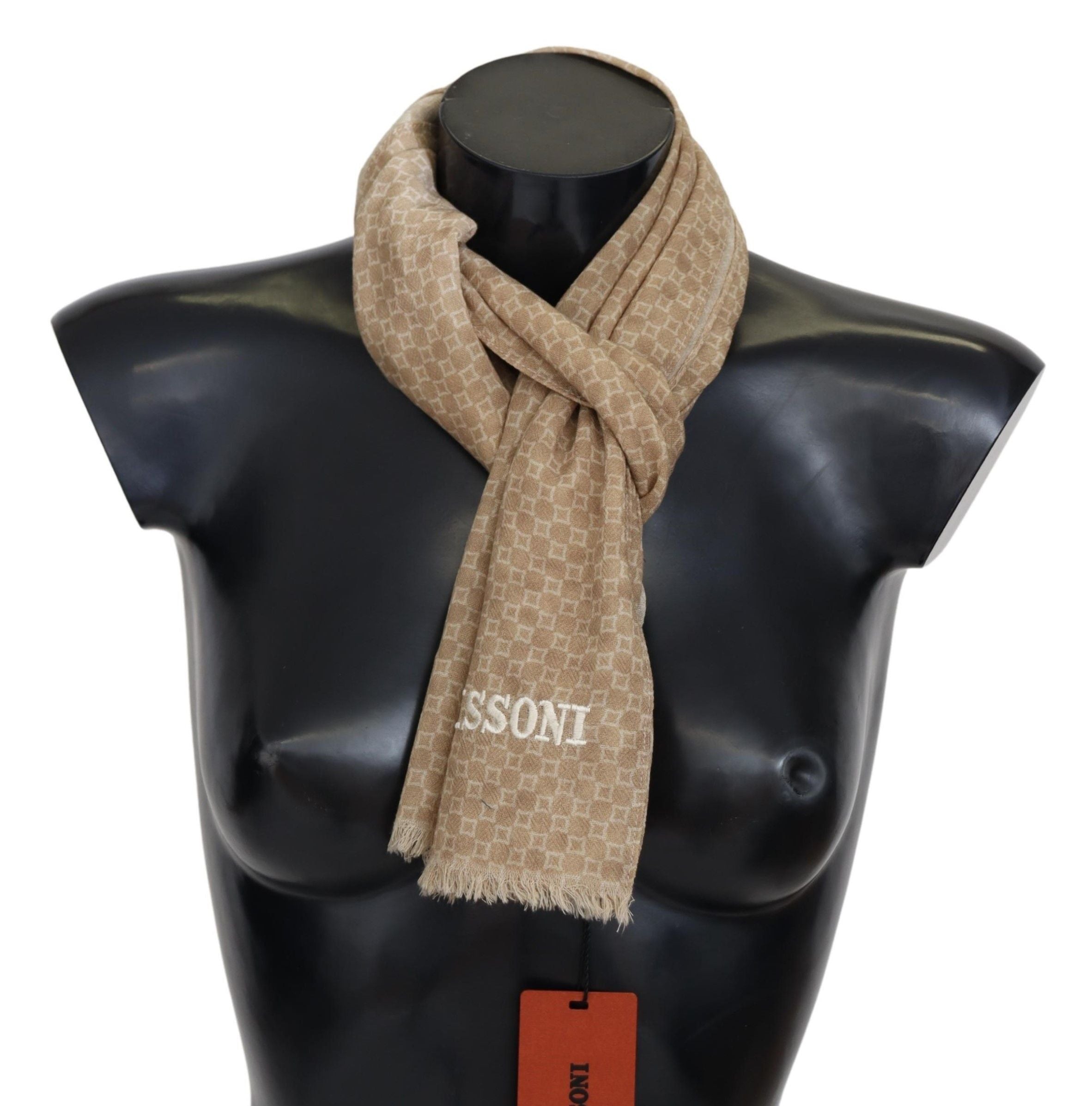 Missoni Elegant Wool Scarf with Signature Men's Design