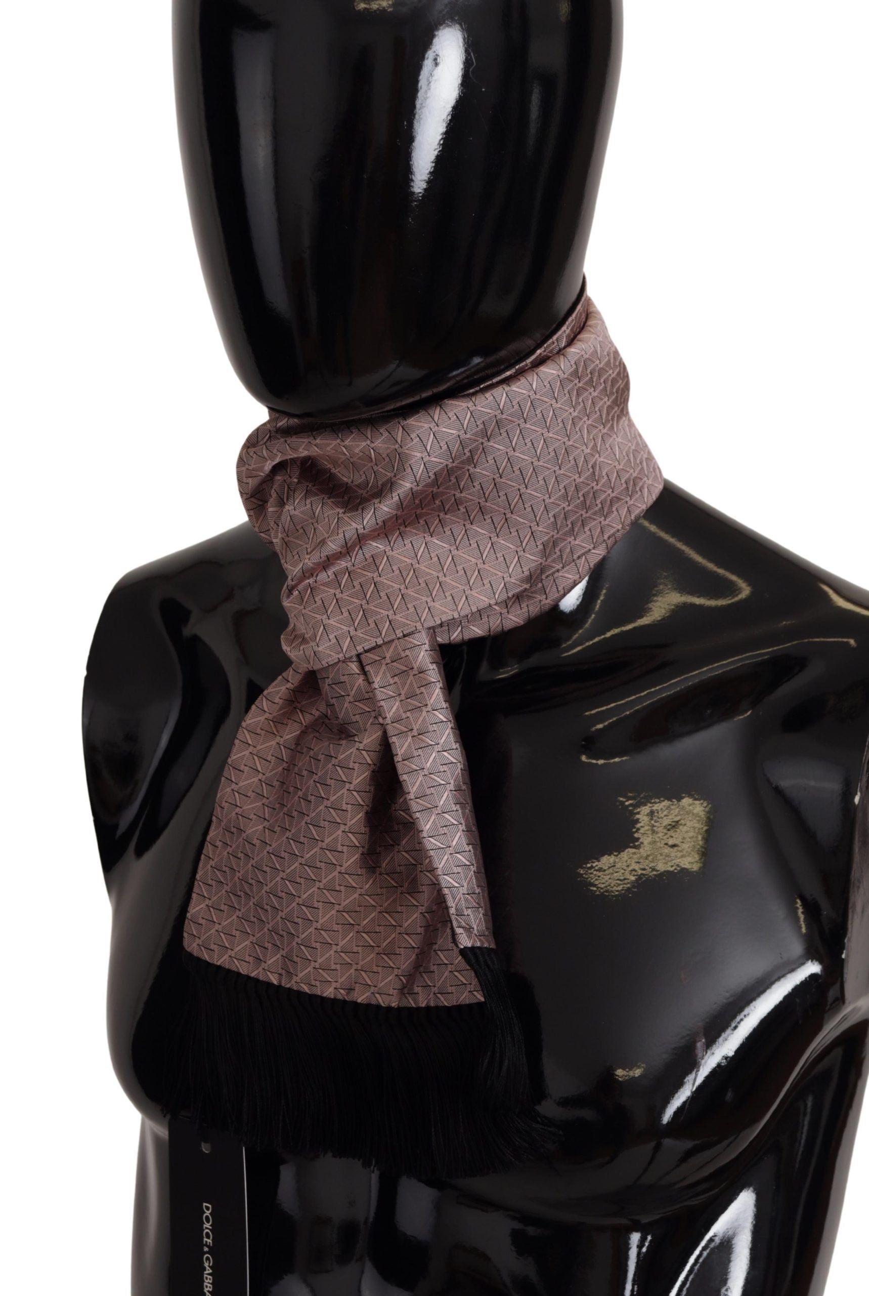 Dolce & Gabbana Elegant Silk Fringed Men's Scarf in Men's Pink