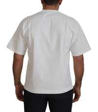 Dolce & Gabbana White Amor Cotton Crewneck  Men's T-shirt5