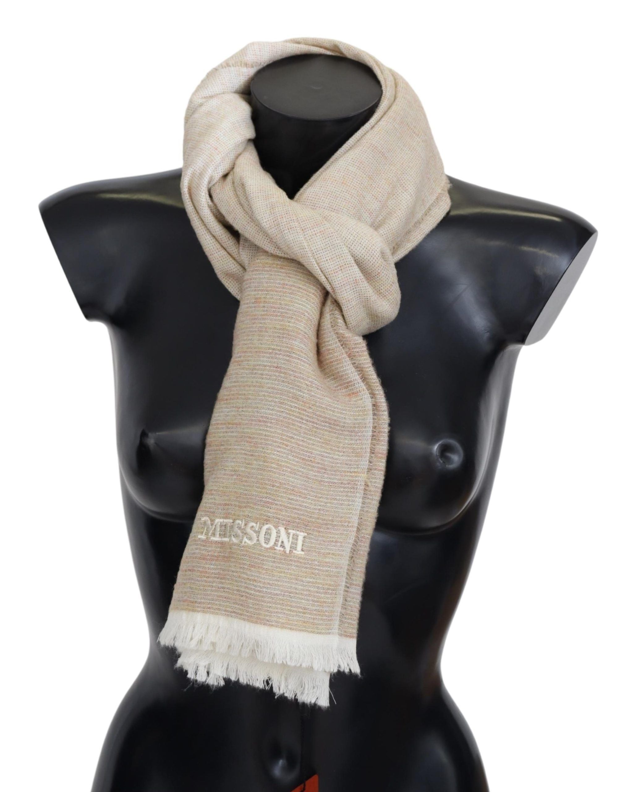 Missoni Elegant Multicolor Wool Scarf with Signature Men's Design