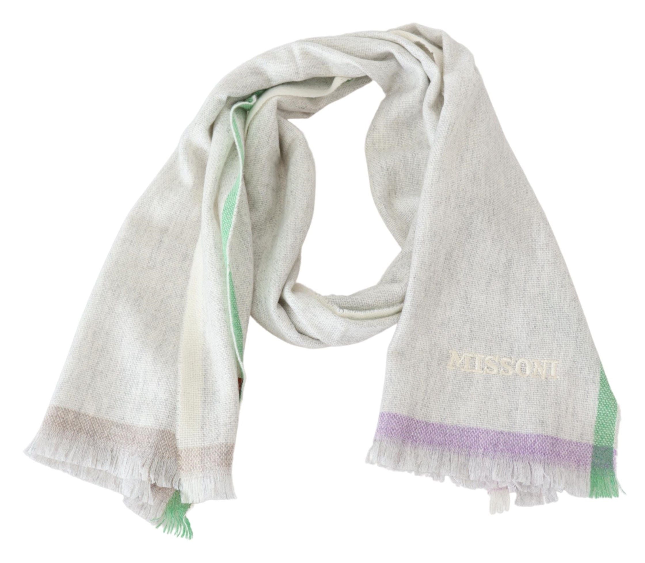 Missoni Multicolor Cashmere Line Pattern Men's Scarf