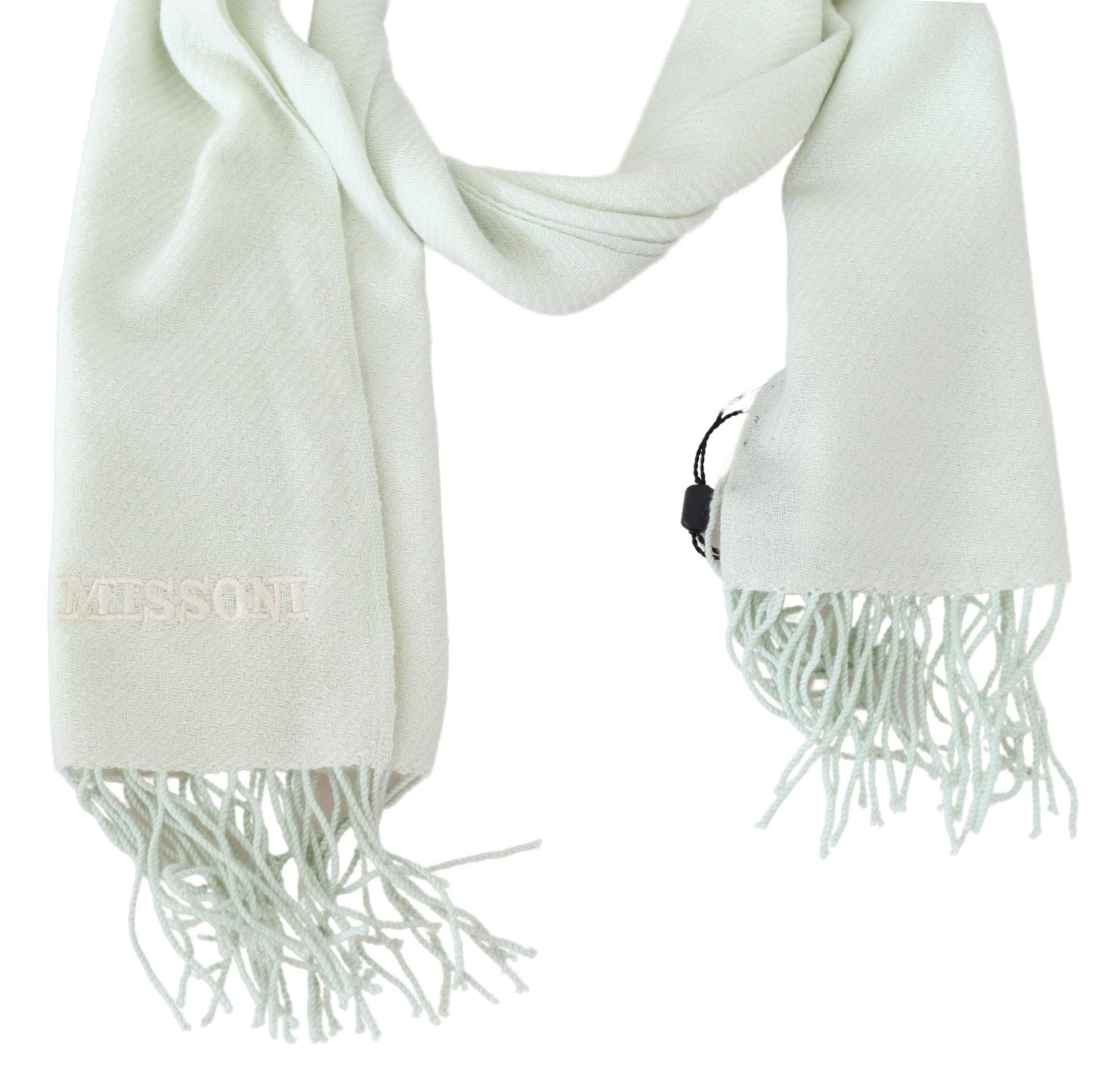 Missoni Elegant White Cashmere Men's Scarf