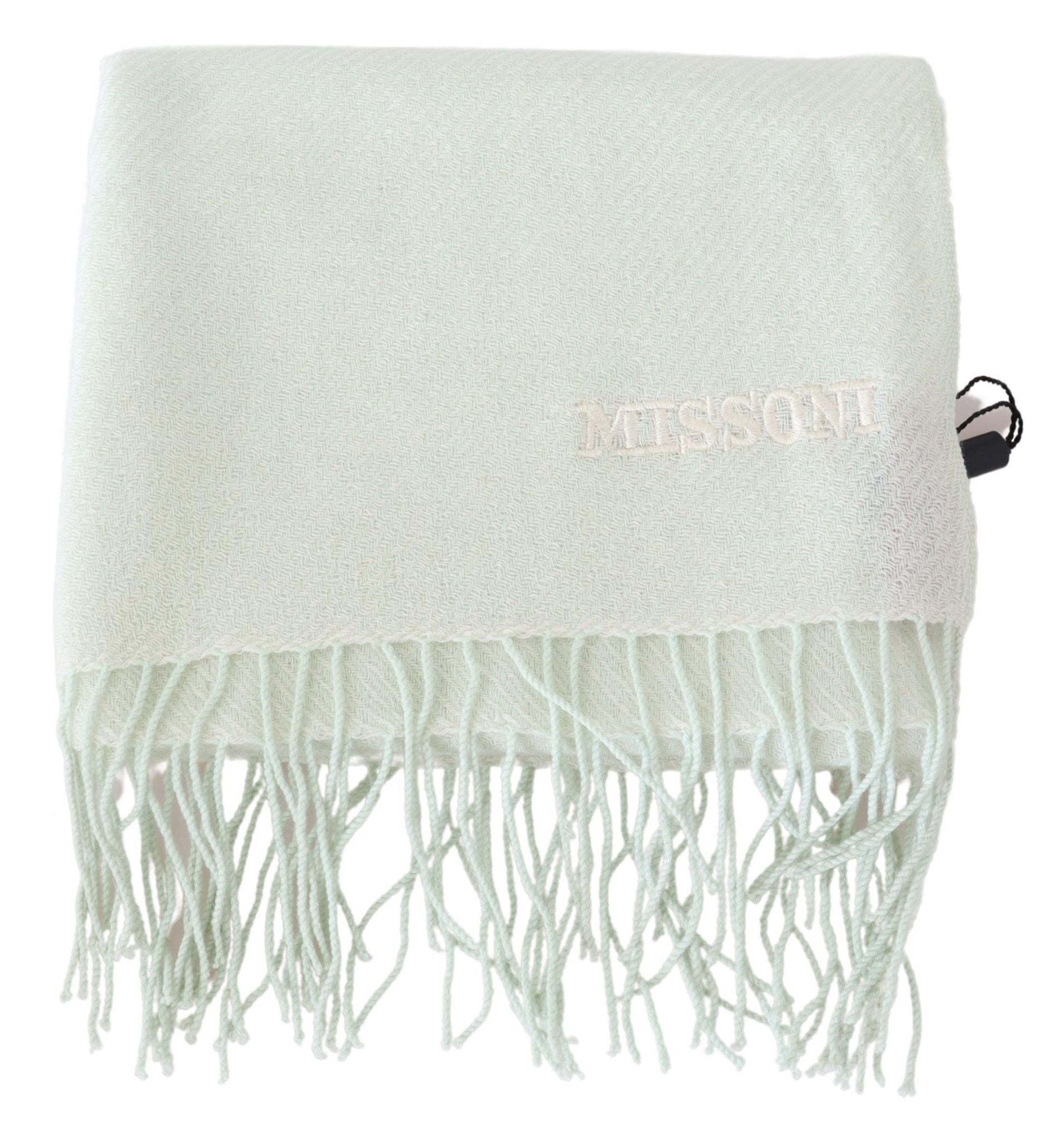 Missoni Elegant White Cashmere Men's Scarf