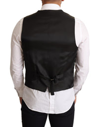 Dolce & Gabbana Black Wool Formal Waistcoat Men's Dress5