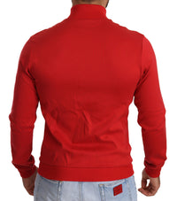 Dolce & Gabbana Red DG Motor Club Zipper Stretch Men's Sweater5