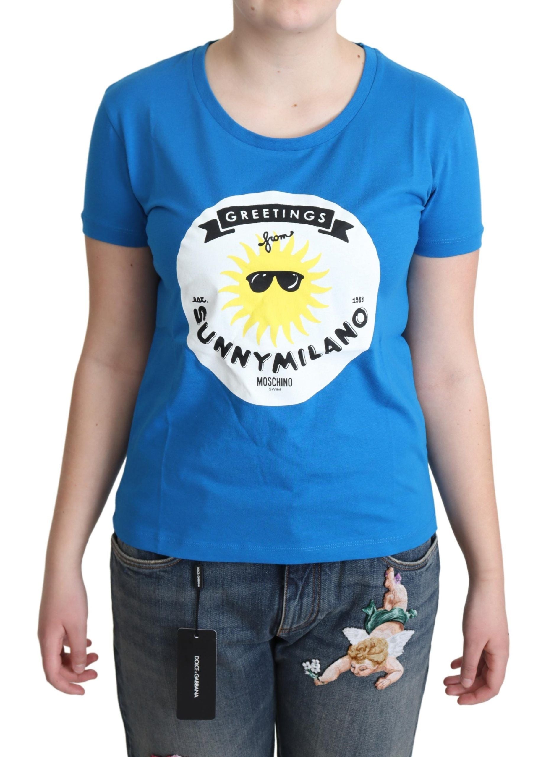 Moschino Sunny Milano Chic Round Neck Women's Tee