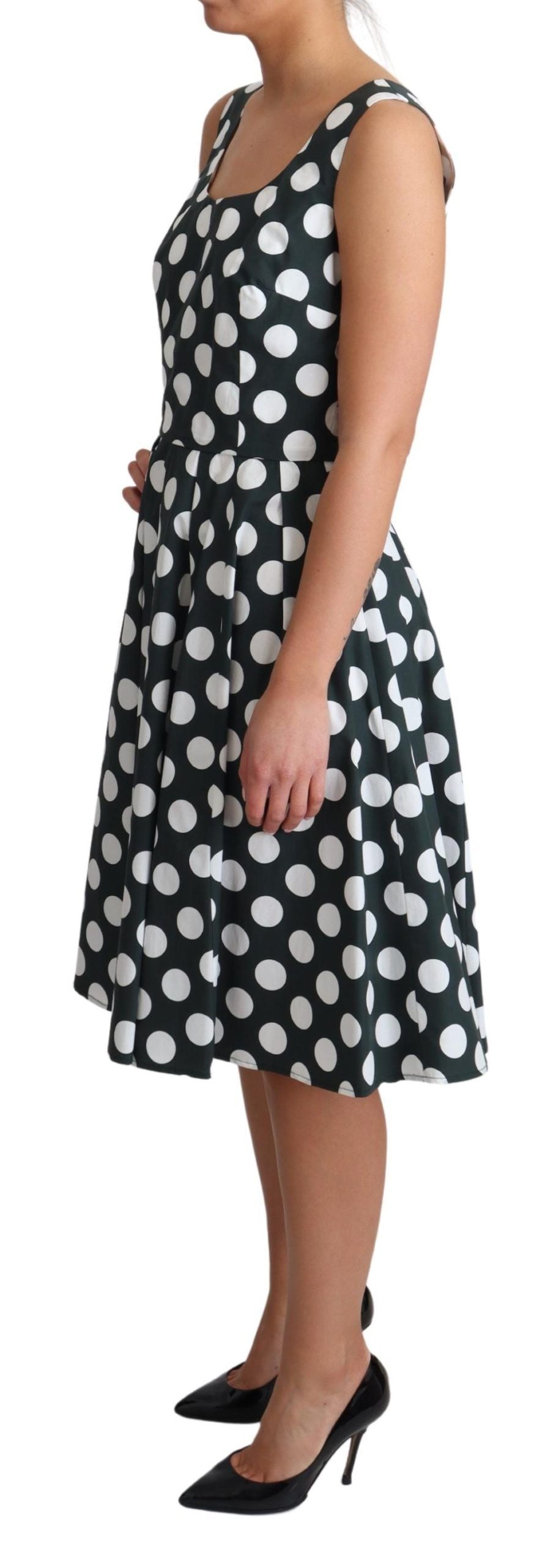 Dolce & Gabbana Chic Polka Dot A-line Sleeveless Women's Dress