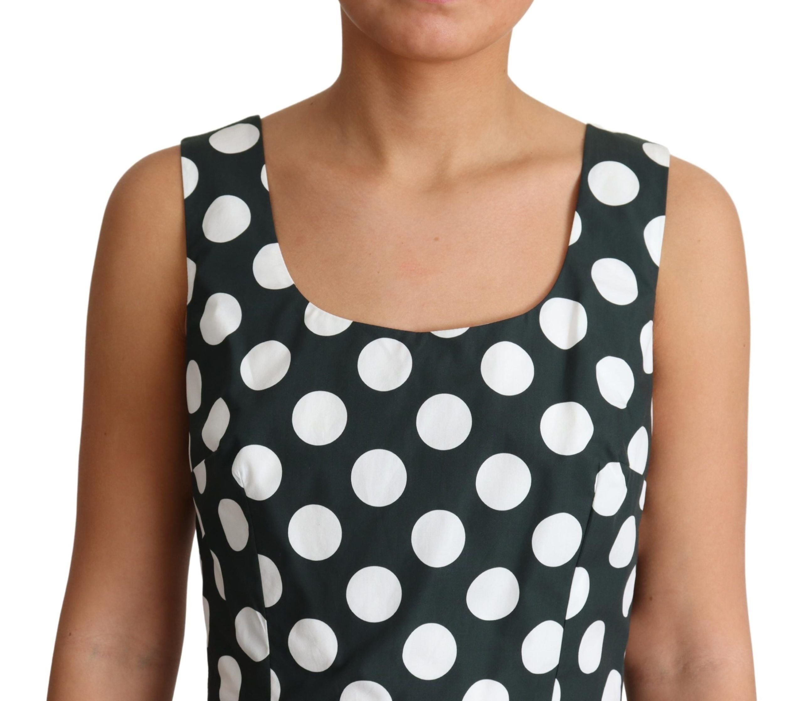 Dolce & Gabbana Chic Polka Dot A-line Sleeveless Women's Dress