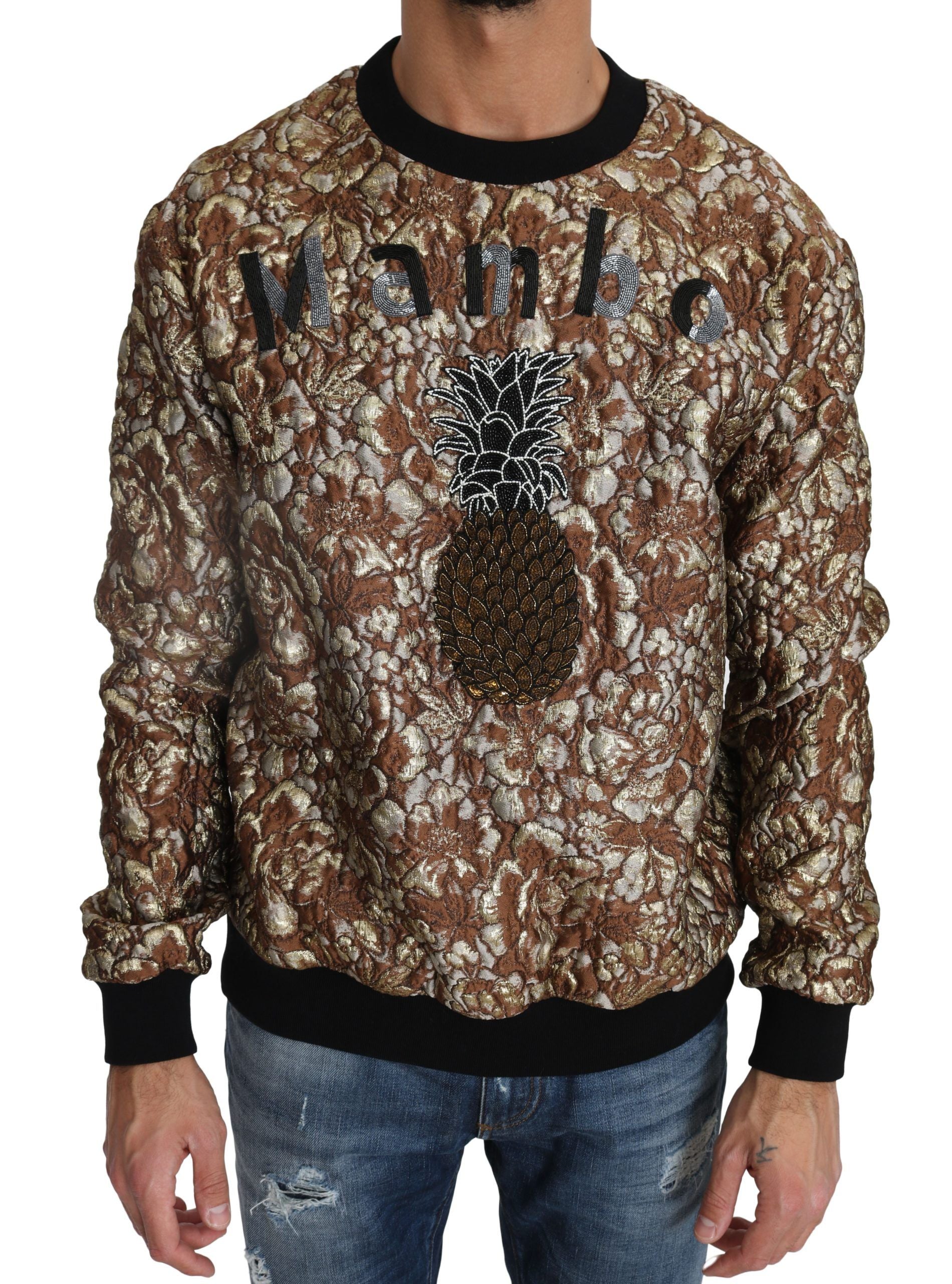 Dolce & Gabbana Opulent Multicolor Crewneck Men's Sweater