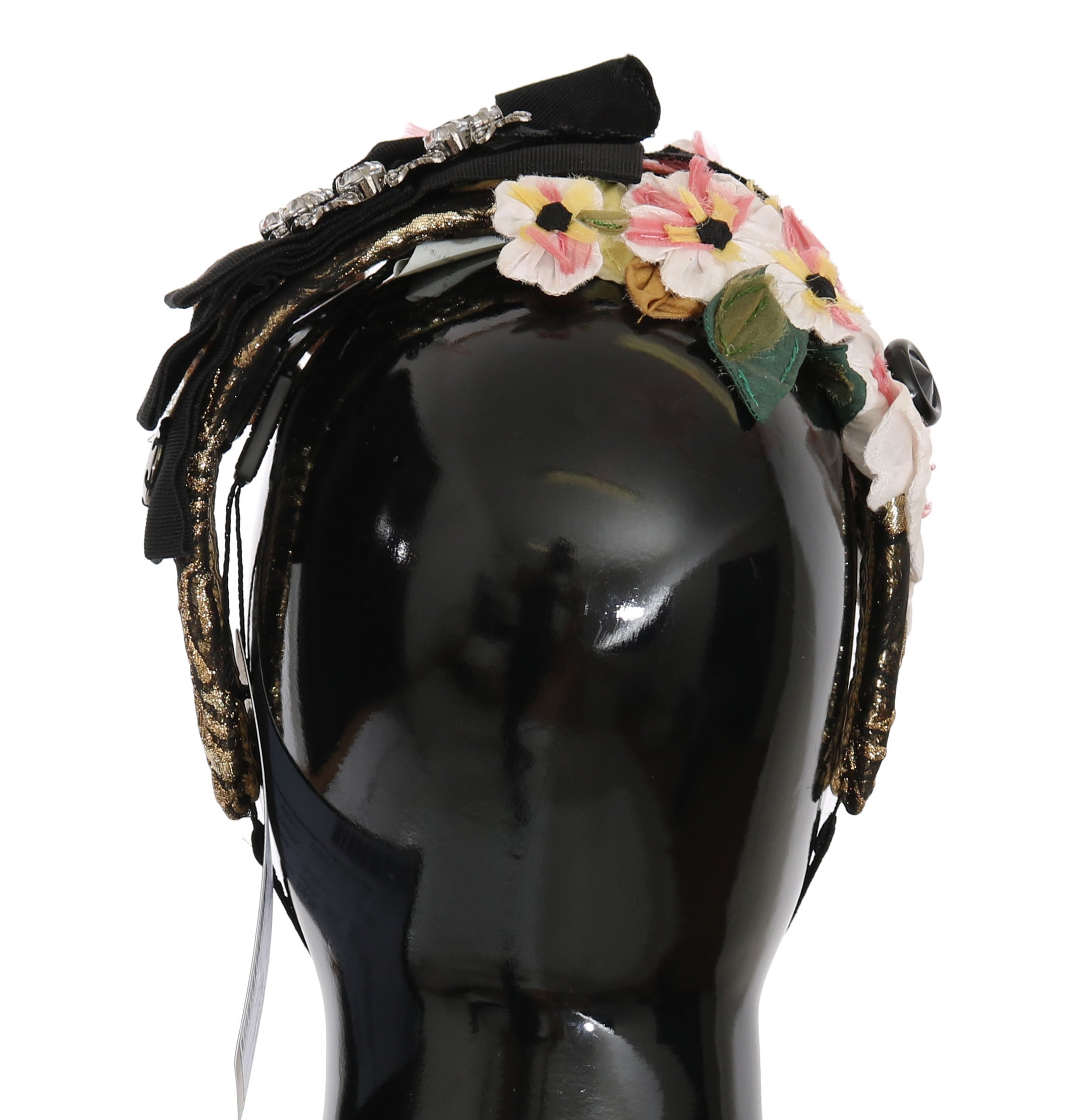 Dolce & Gabbana Elegant Crystal-Embellished Floral Women's Headband