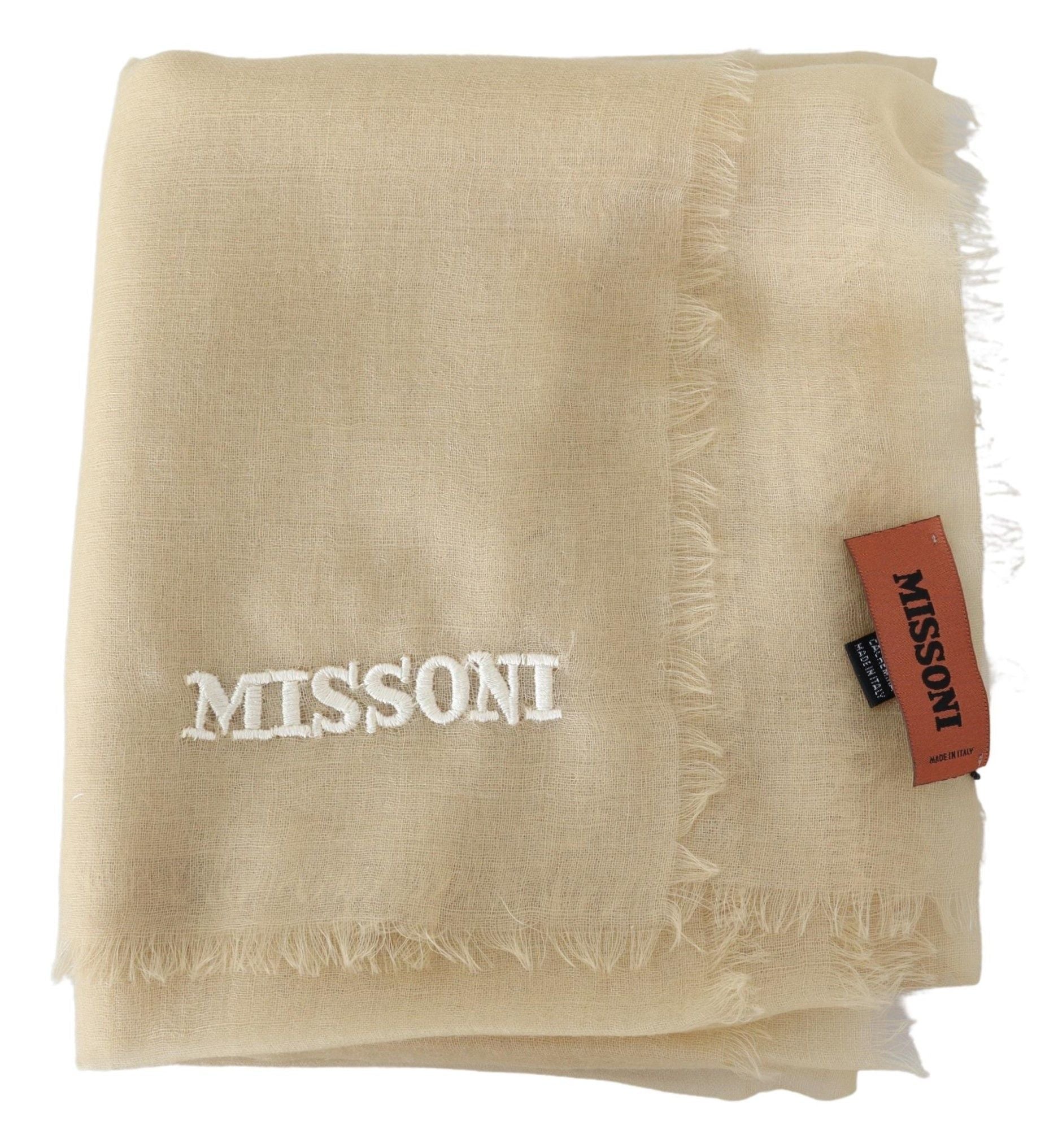 Missoni Elegant Cashmere Scarf in Men's Beige