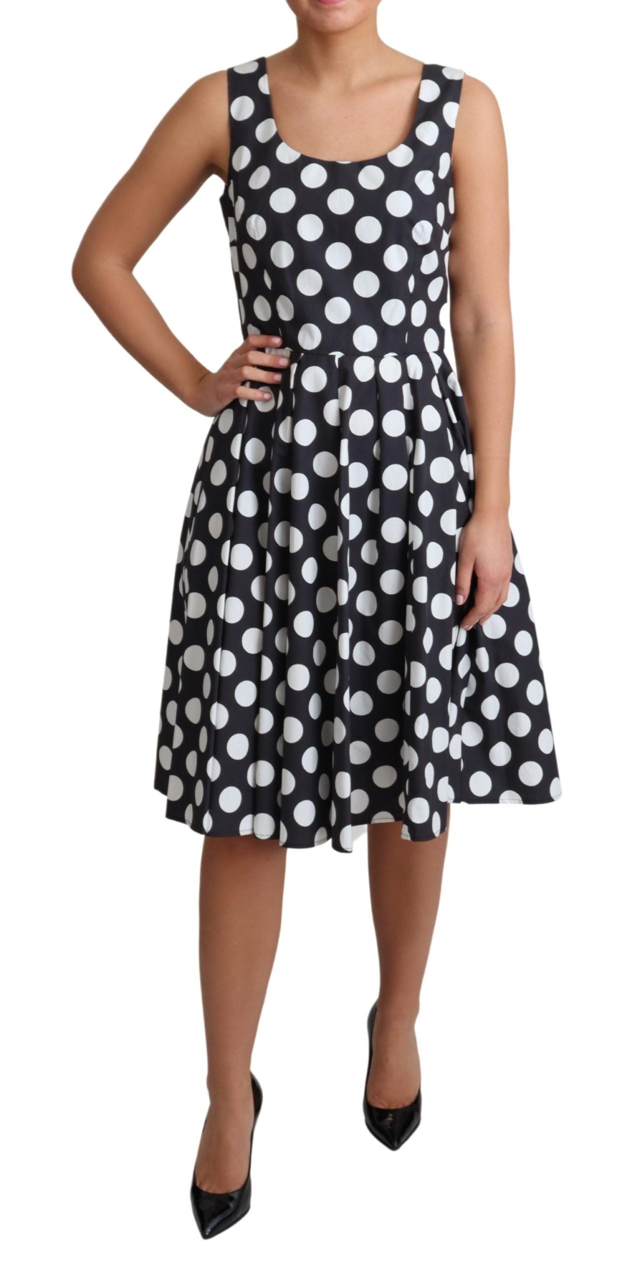 Dolce & Gabbana Polka Dot Sleeveless A-Line Women's Dress