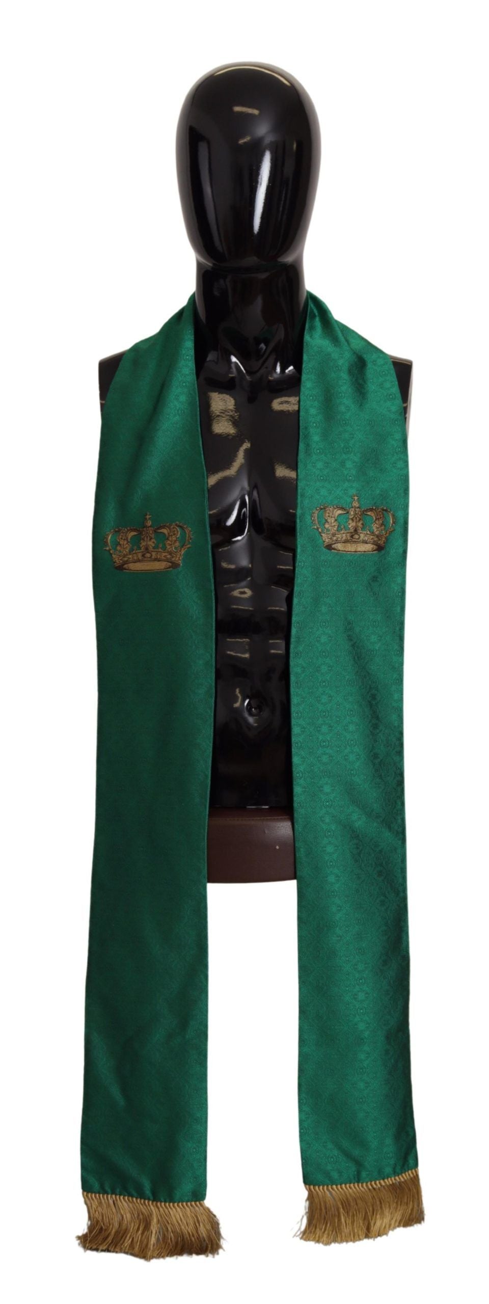 Dolce & Gabbana Elegant Green Silk Blend Men's Men's Scarf