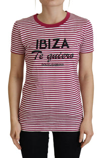 Dolce & Gabbana Exclusive Striped Ibiza Crew Neck Women's Tee1